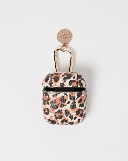 Beige Leopard Airpods Case Cute Luxury Designer Airpods 1 2 