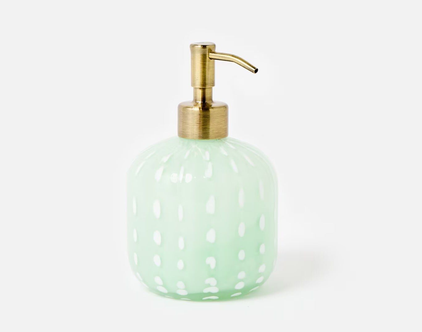 Green glass bathroom accessories 