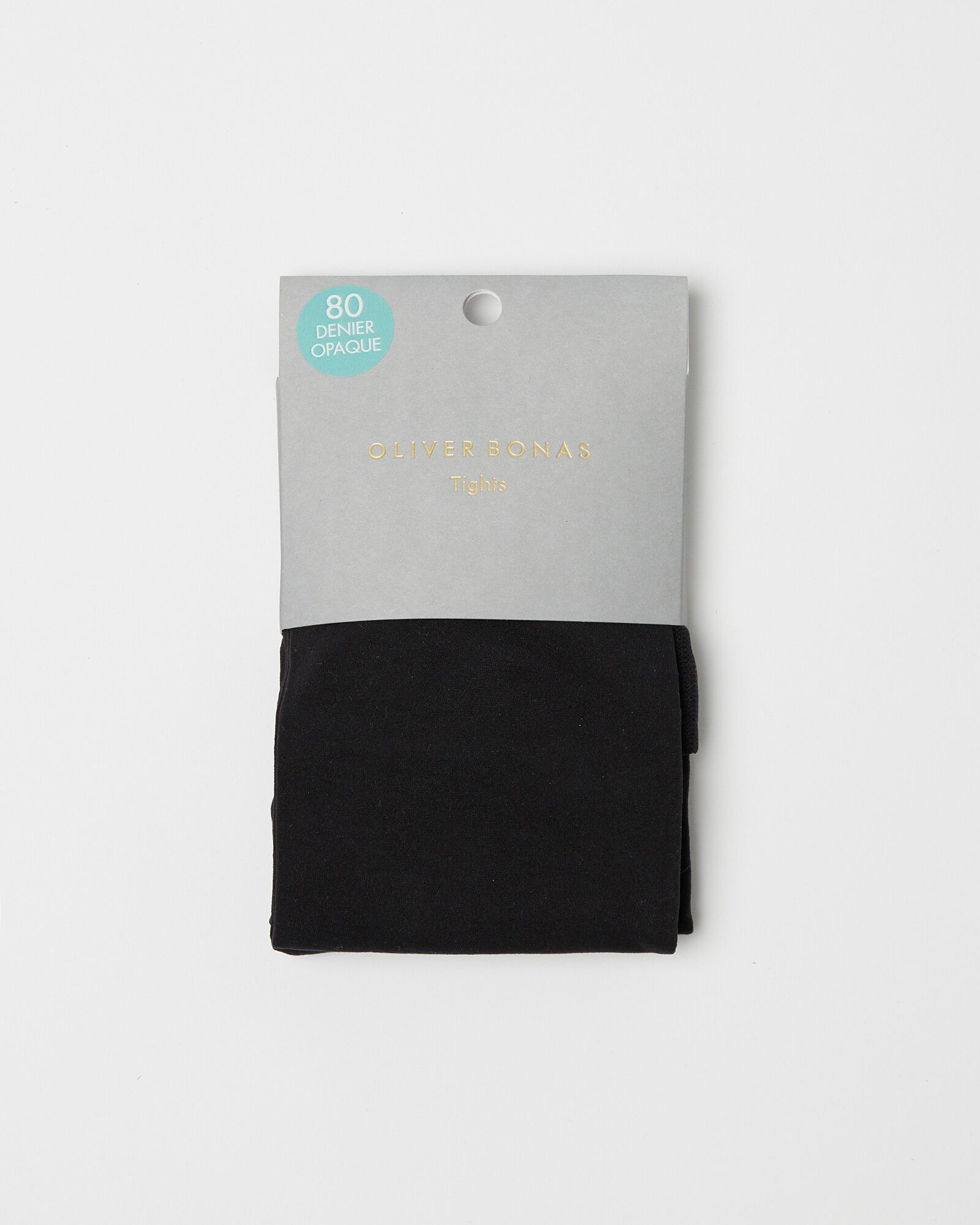 80 Denier Black Opaque Tights | Oliver Bonas