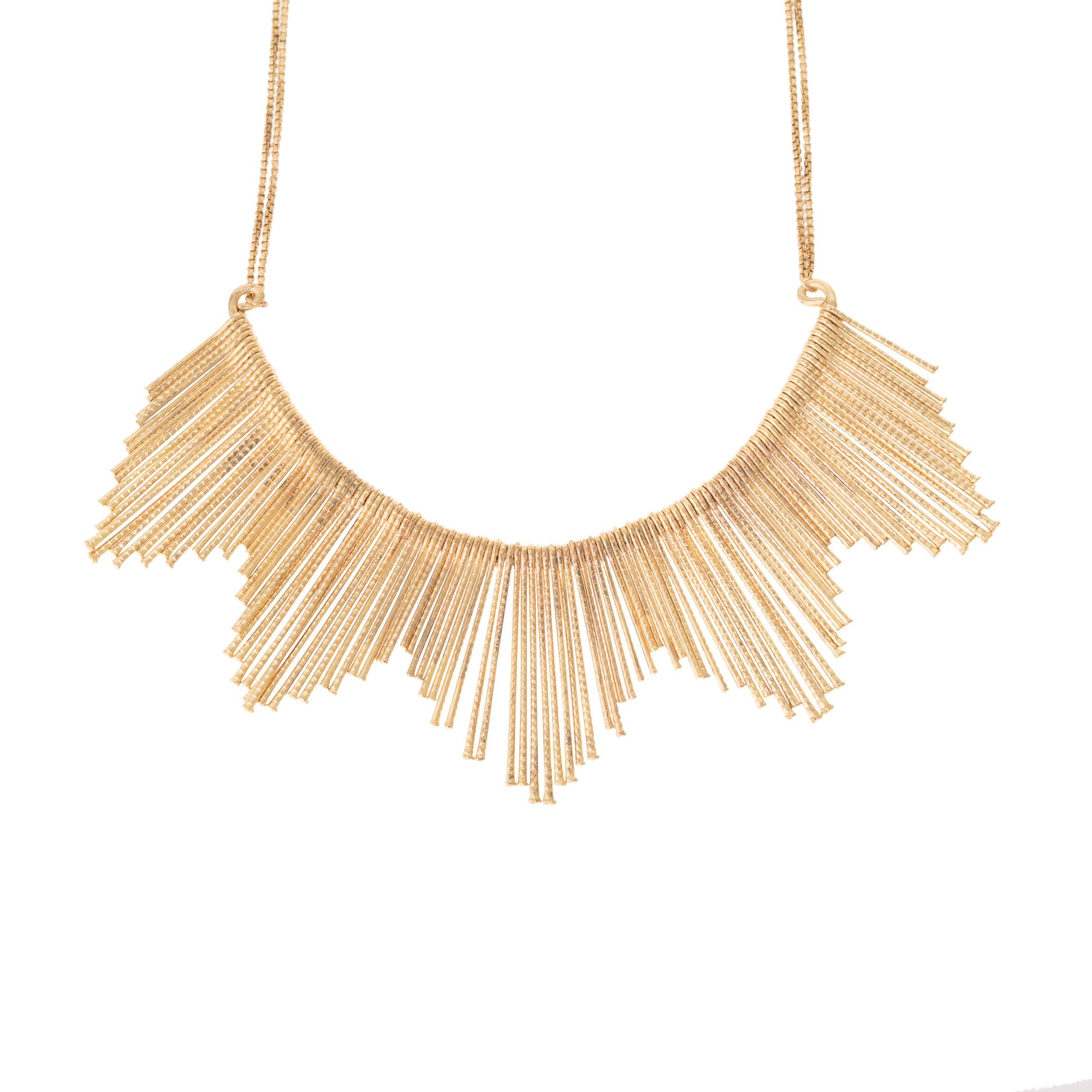 Kaya Textured Fan Collar Necklace | Oliver Bonas