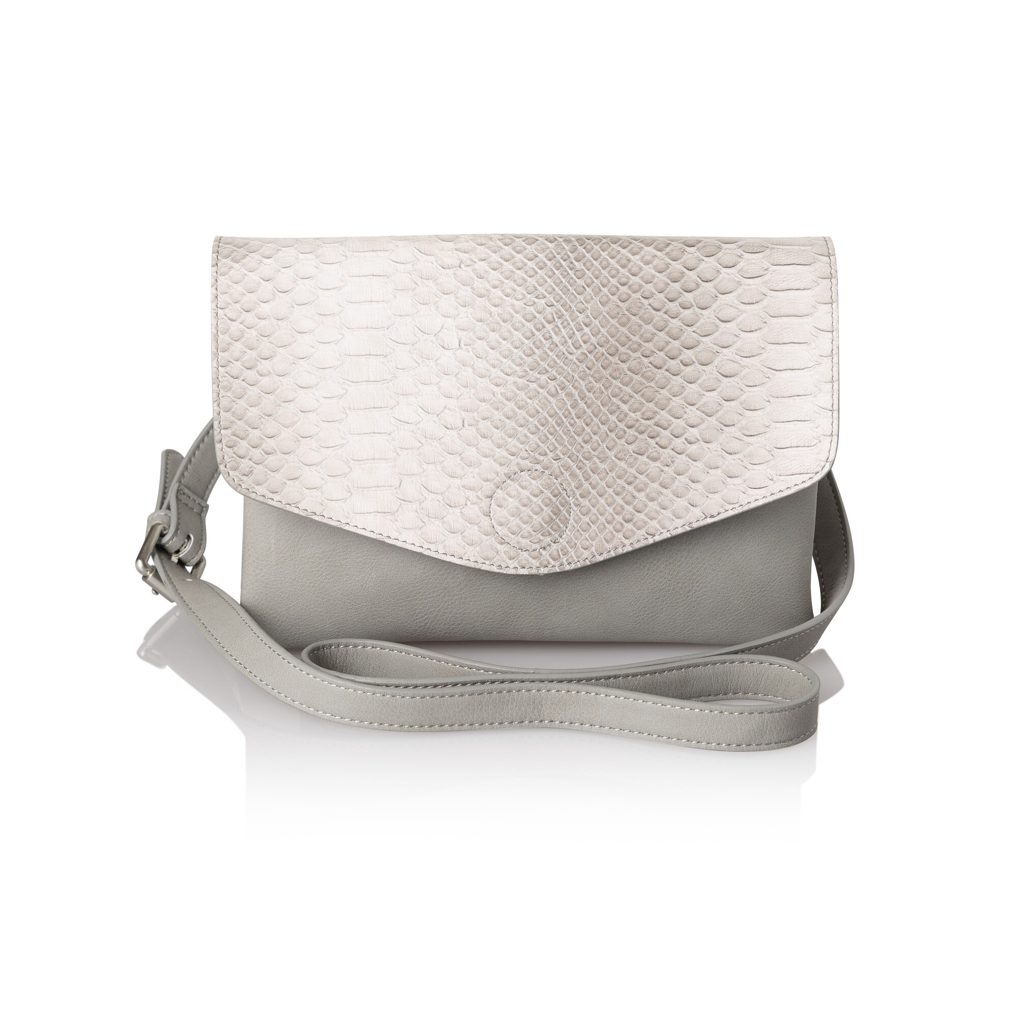 Gray Snake Detail Cross Body Bag Oliver Bonas US