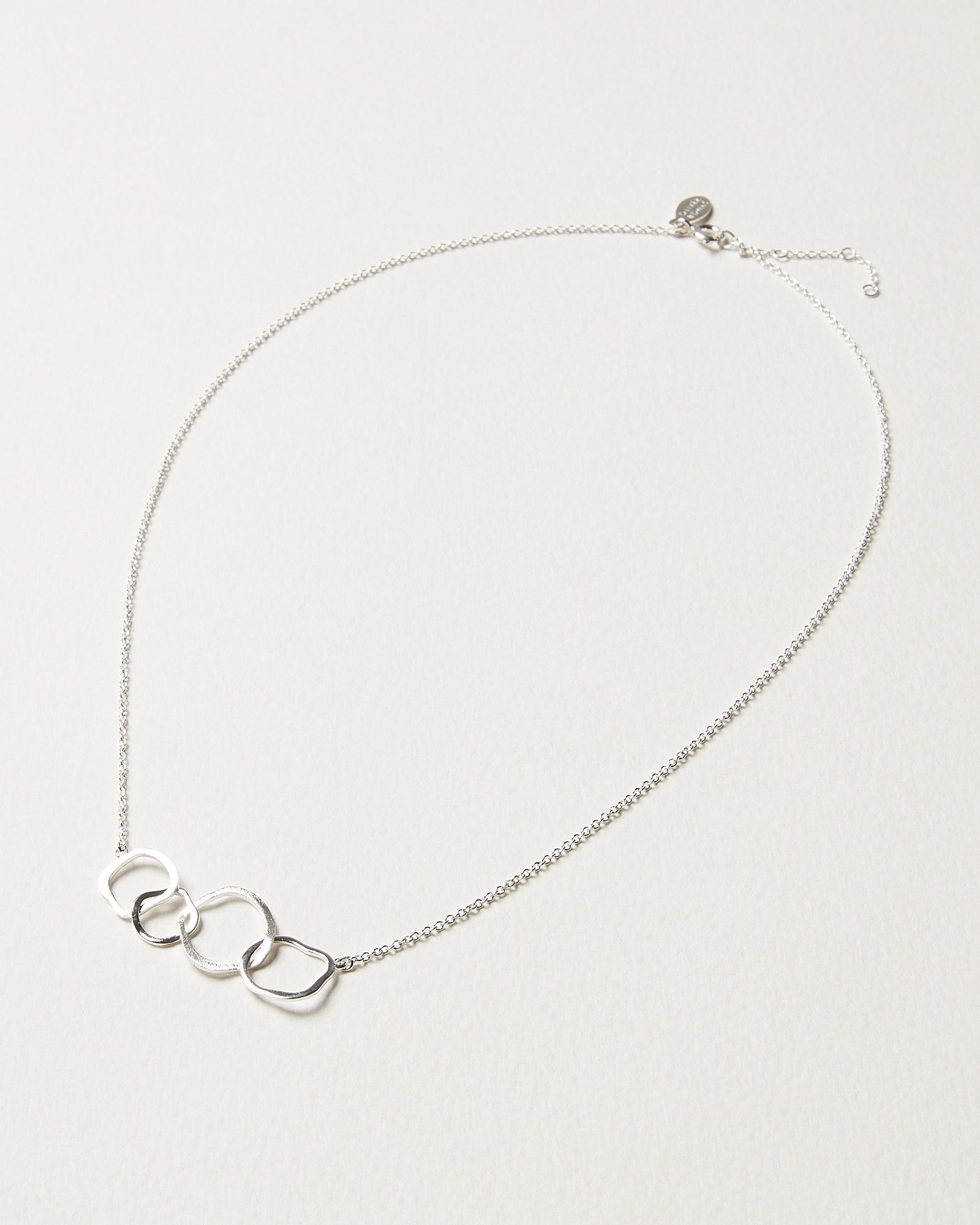 Ellie Textured Rings Pendant Necklace | Oliver Bonas