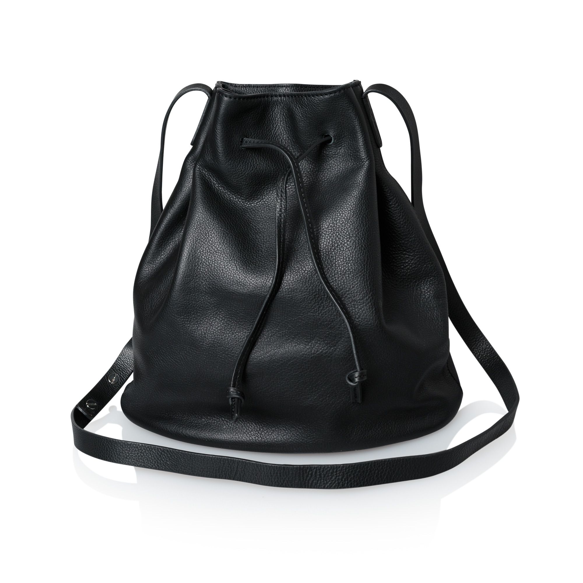 Luna Leather Drawstring Bucket Bag | Oliver Bonas