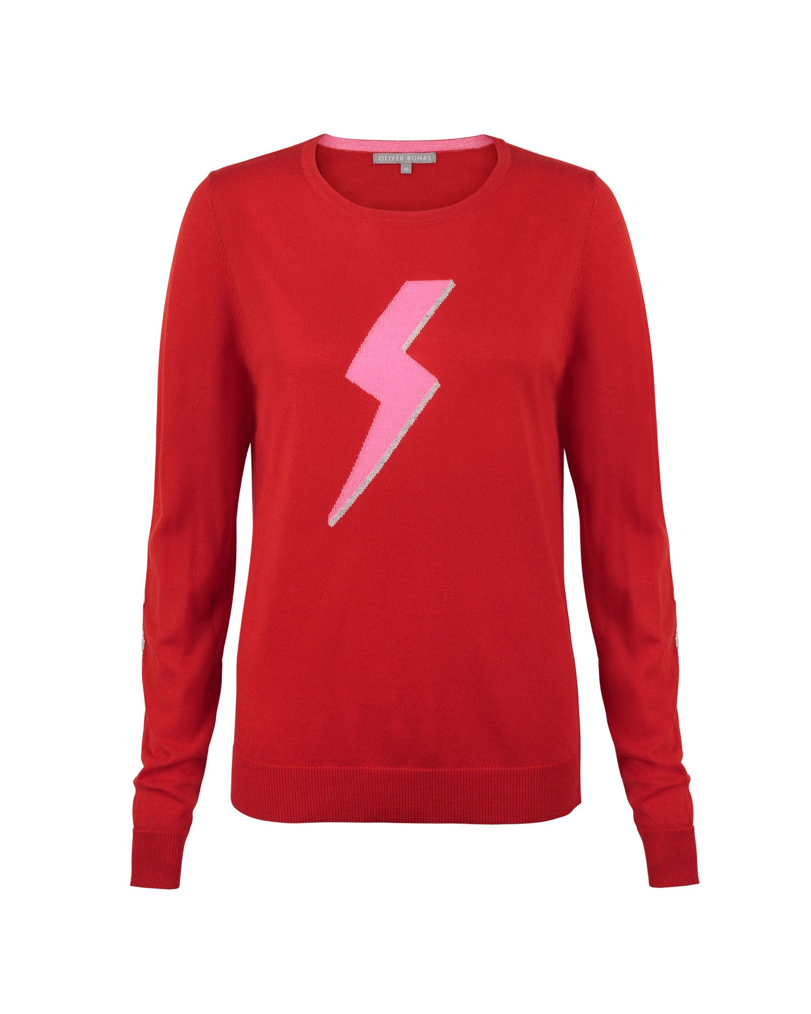 Lightning Bolt Red Jumper | Oliver Bonas