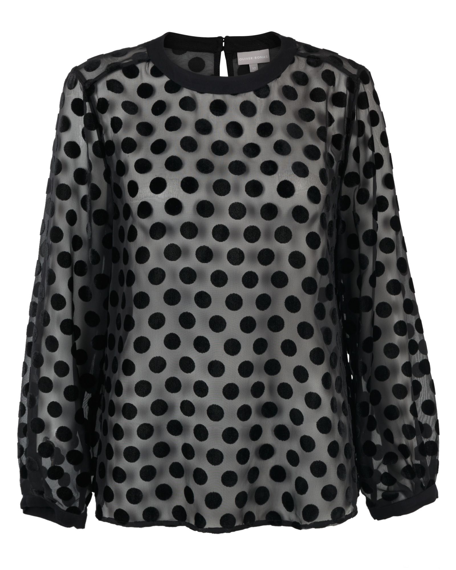 Pamon Velvet Spot Blouse | Oliver Bonas