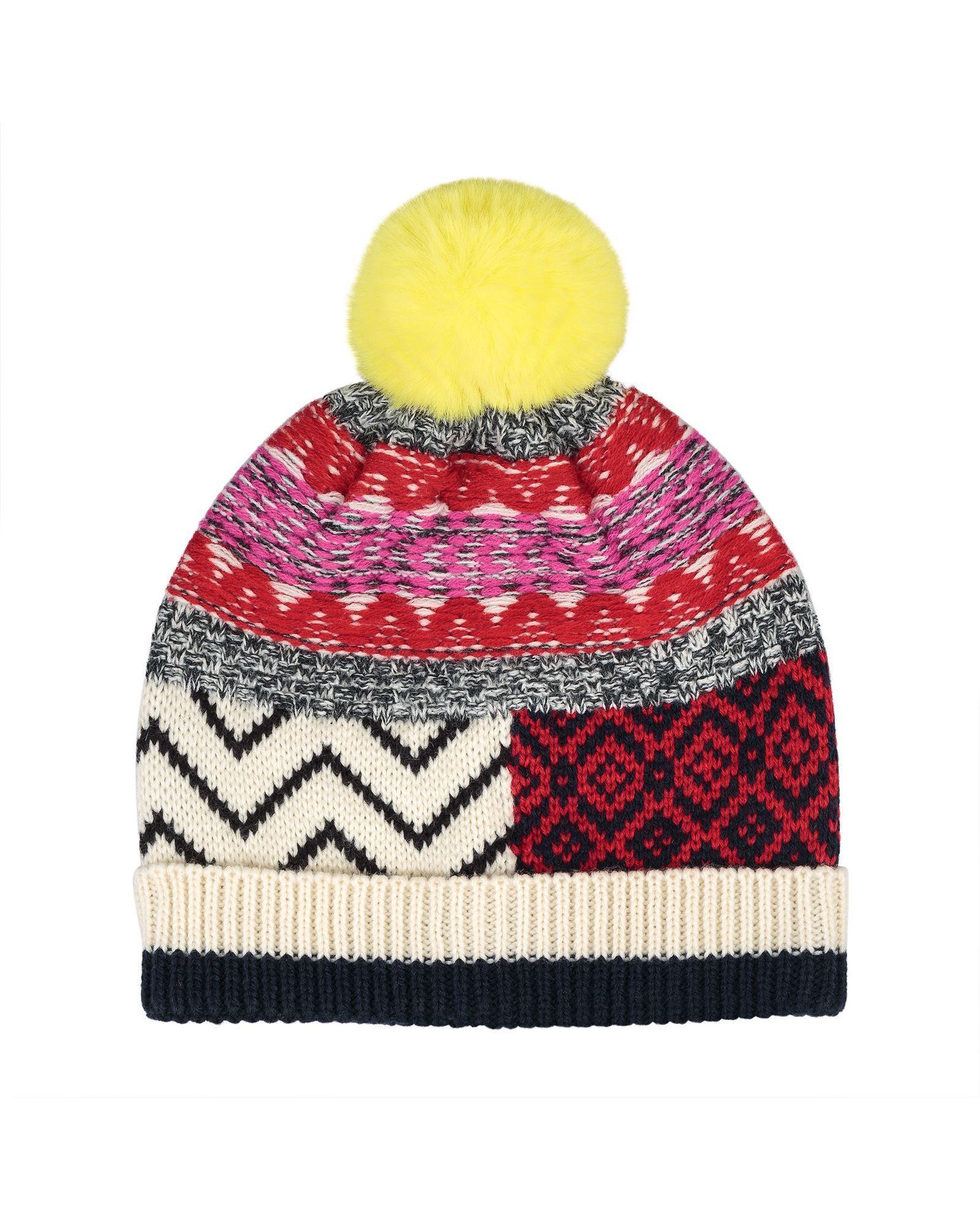 Patchwork Knitted Beanie Hat | Oliver Bonas