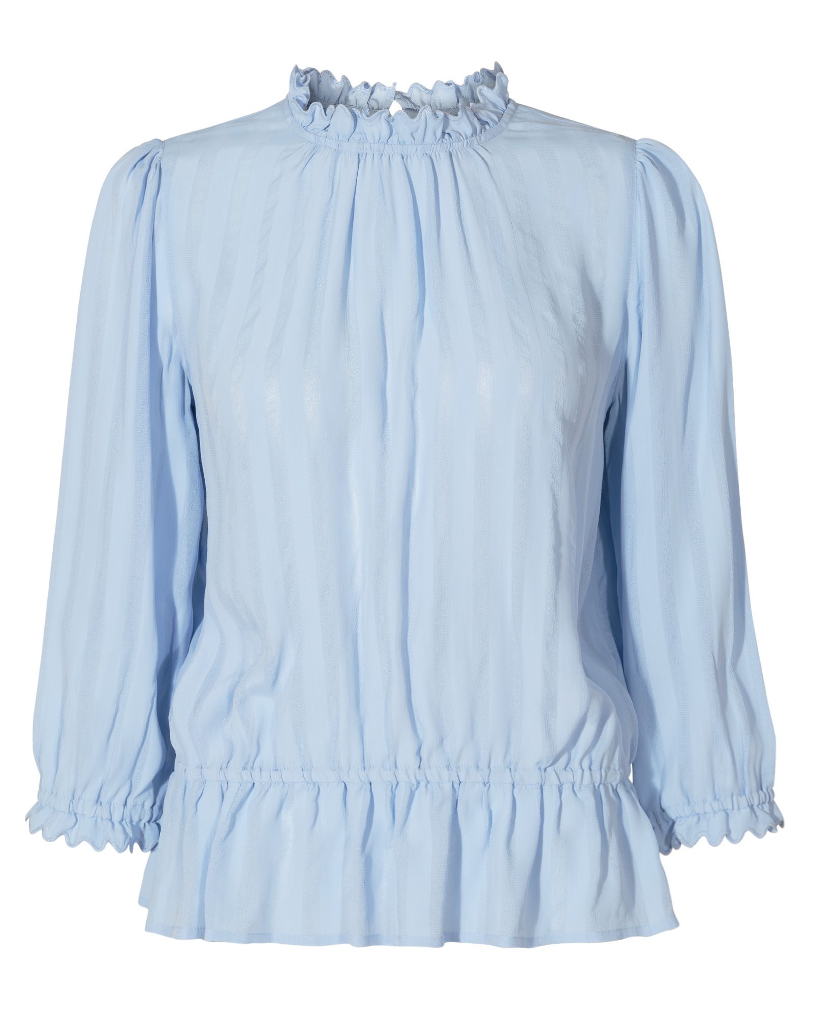 Scallop Neck Blue Top | Oliver Bonas