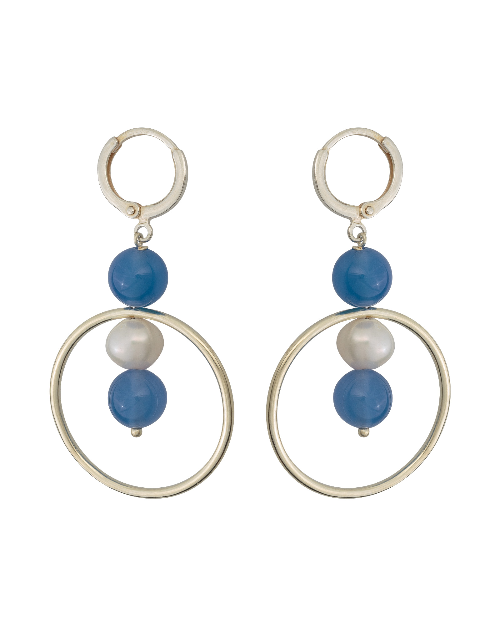 oliver bonas blue earrings