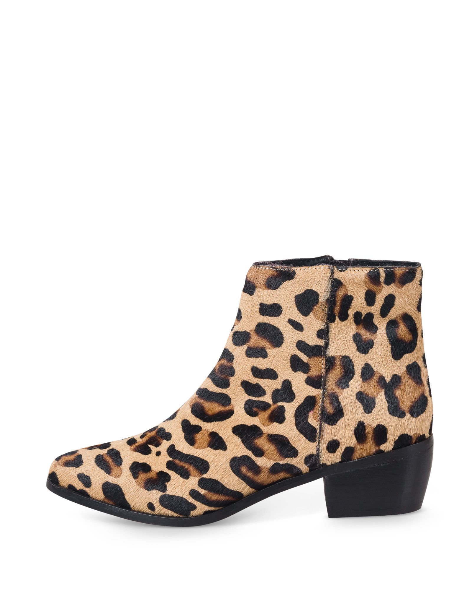 leopard print boots with studs