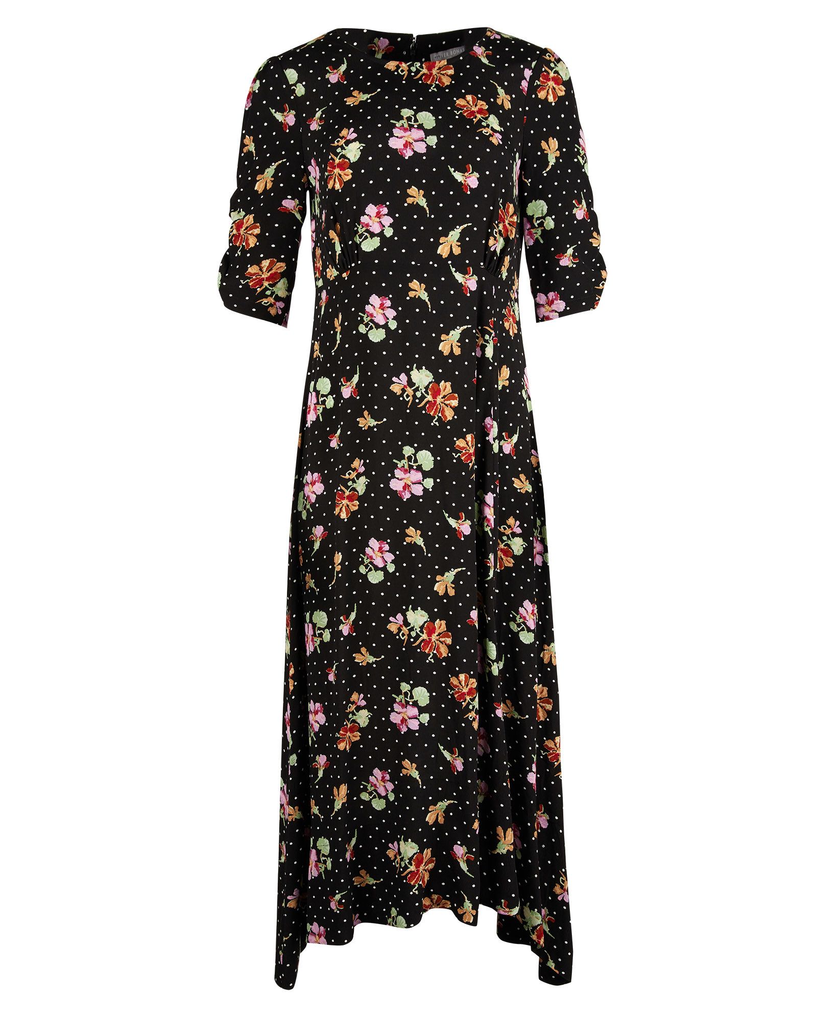 Tapestry Floral Midi Dress | Oliver Bonas