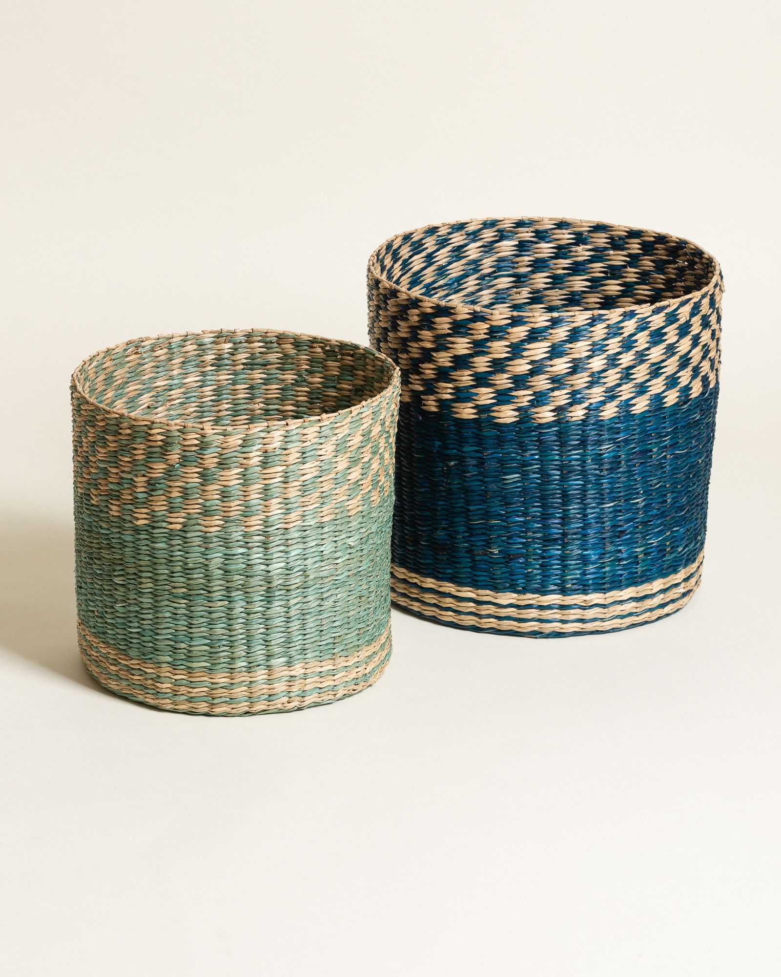 Nesting Seagrass Storage Baskets Set of Two | Oliver Bonas