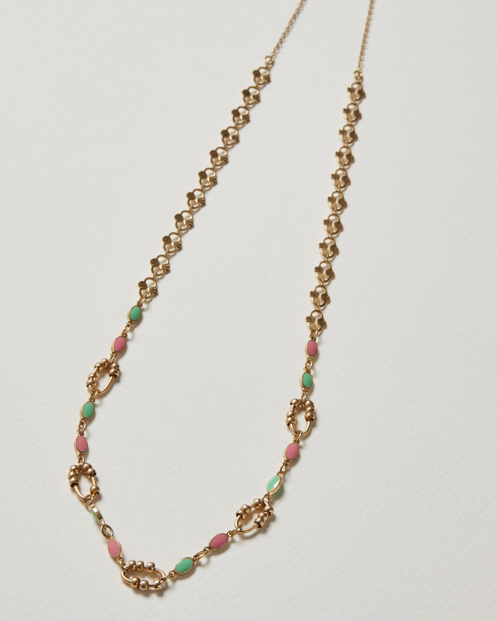Florian Oval Bead & Loop Chain Necklace | Oliver Bonas