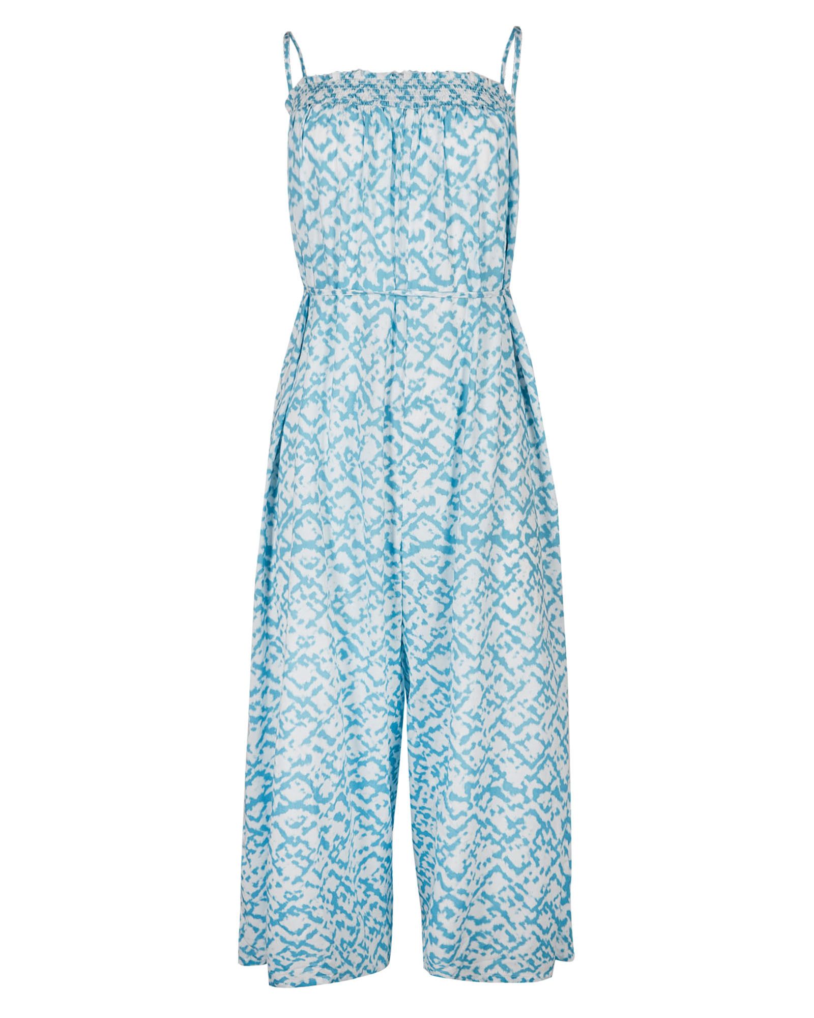 Geometric Print Blue Jumpsuit | Oliver Bonas