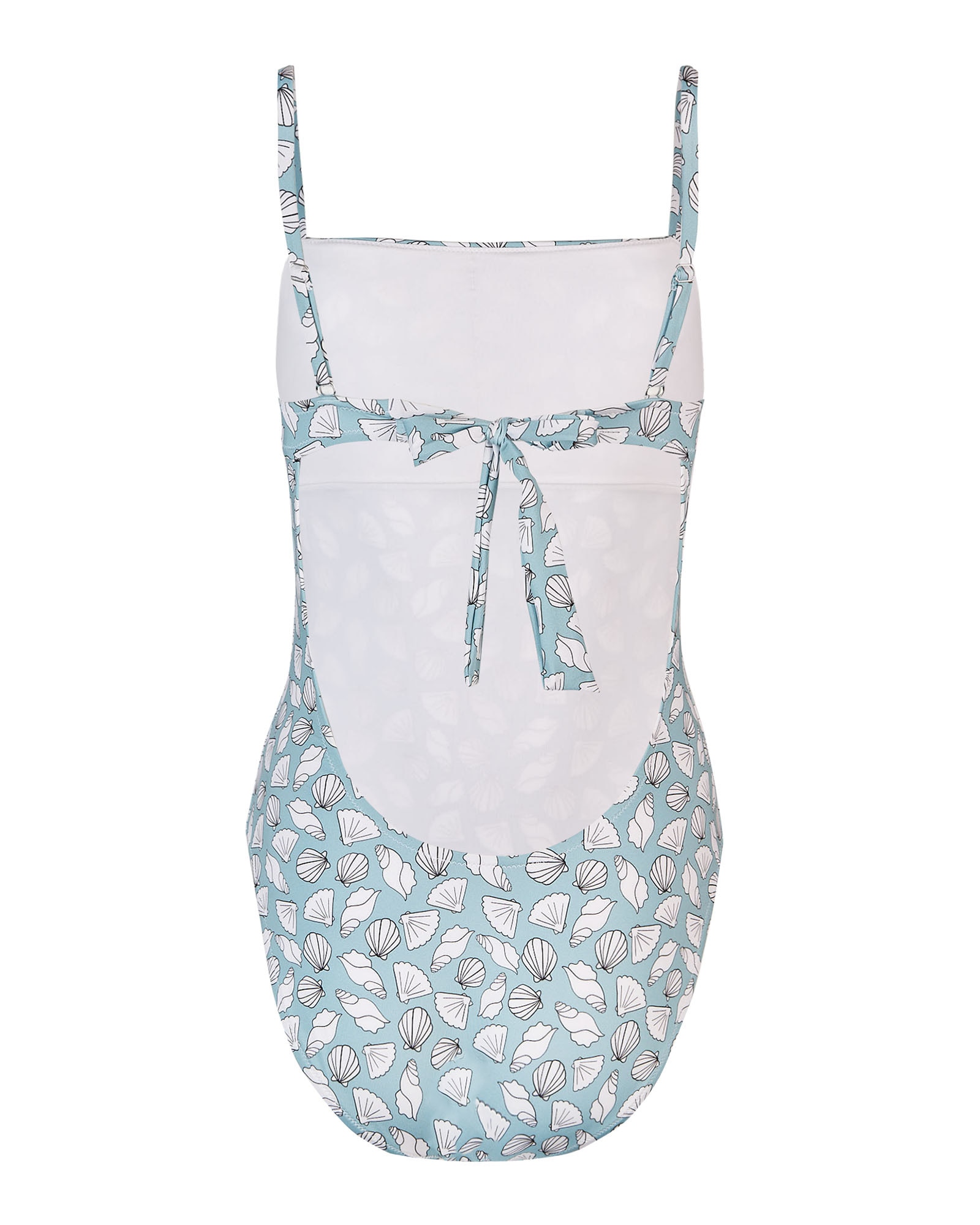 Shell Print Mint Green Square Front Swimsuit Oliver Bonas