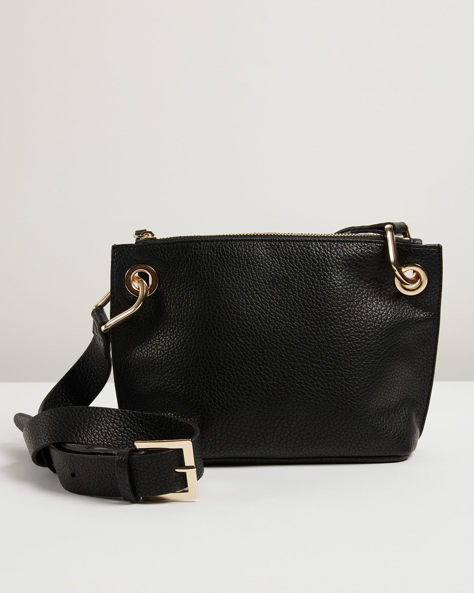 black slouchy crossbody bag