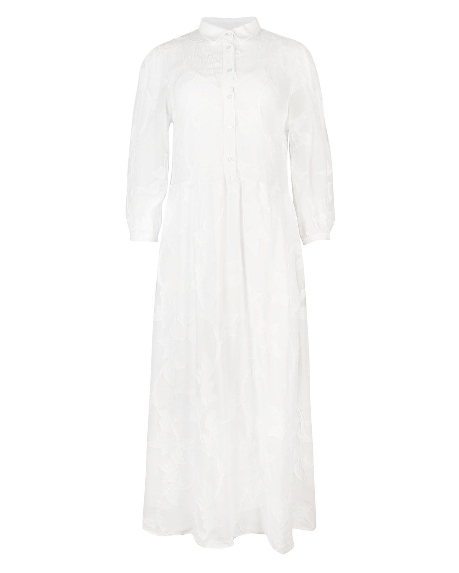 Buy > white maxi shirt dress with sleeves > in stock