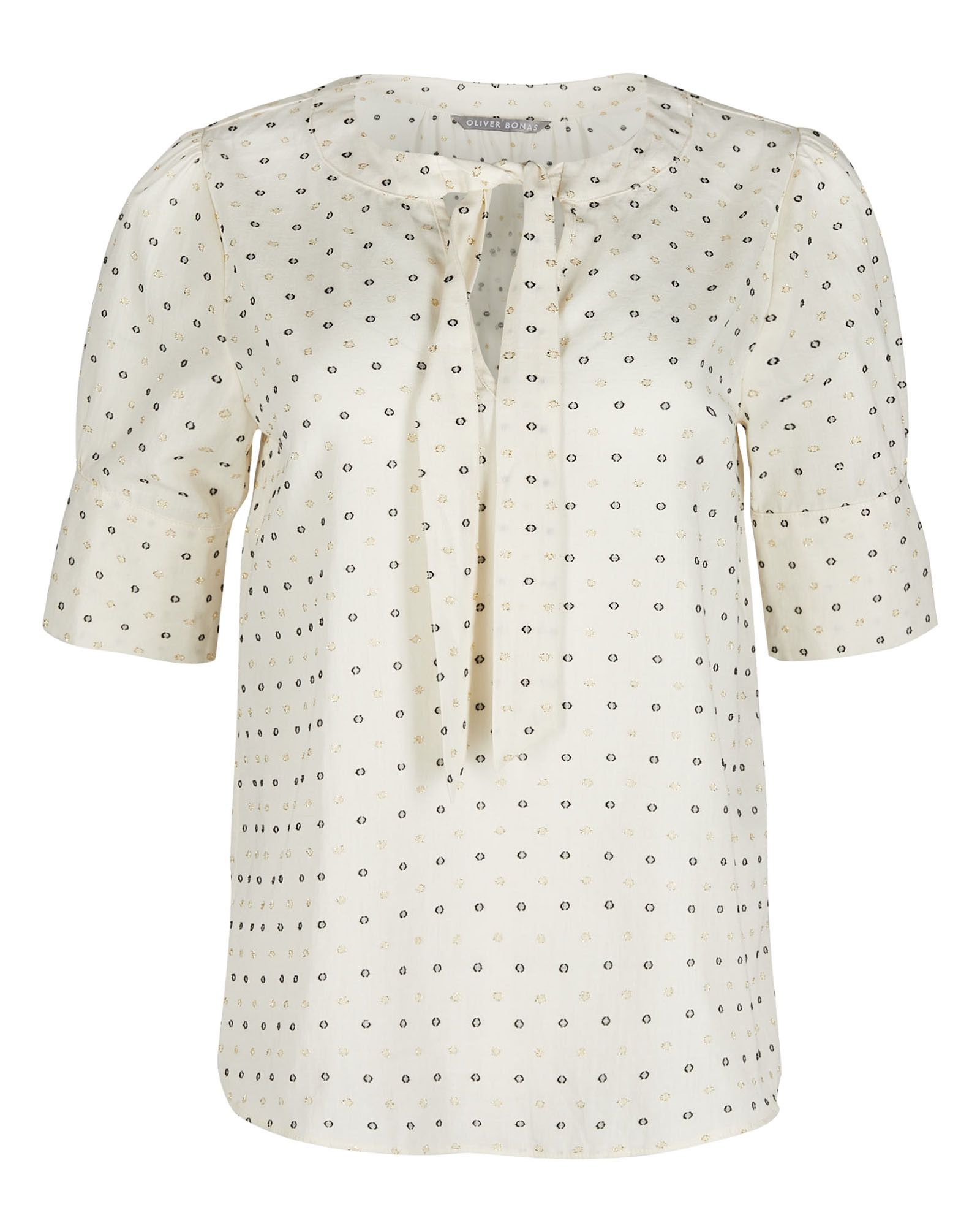 white spot blouse