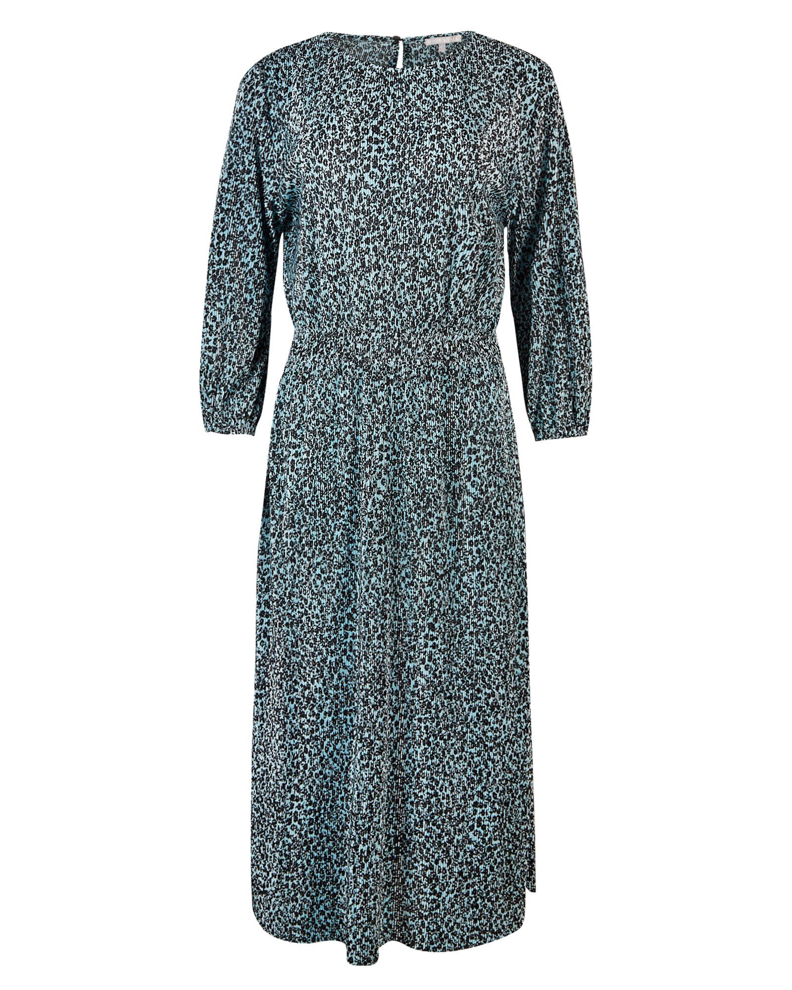 oliver bonas blue floral dress