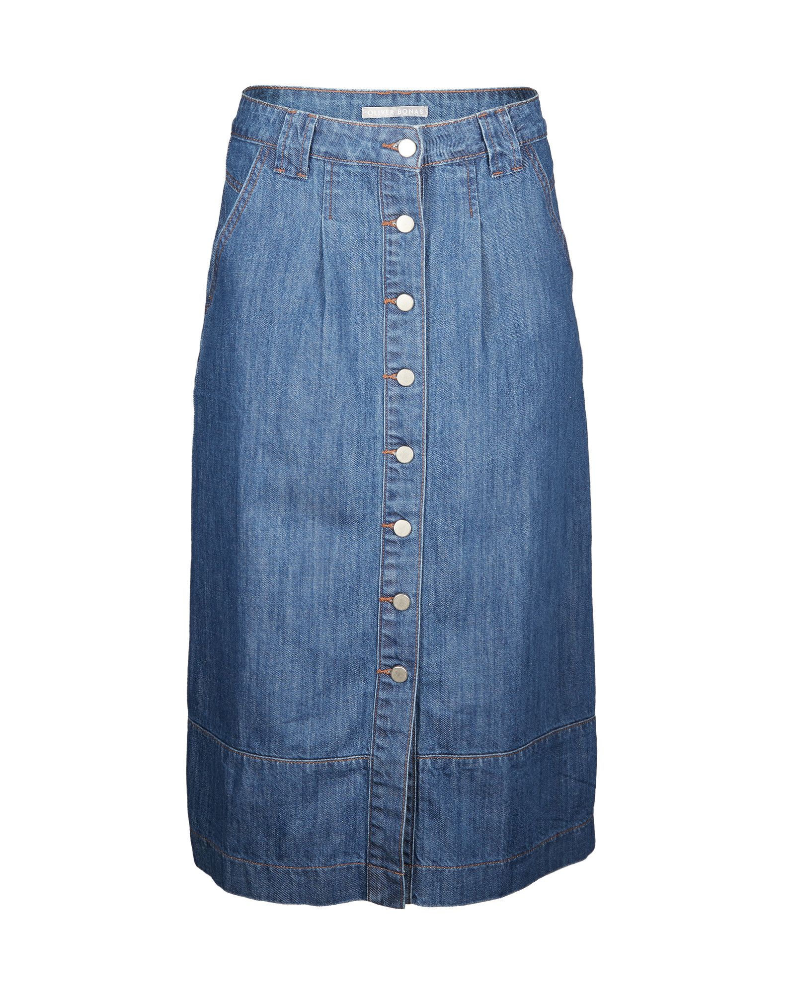 TOPSHOP Moto BLUE Denim MINI Skirt Button Through SIZE 28 UK 10 New With  Tag | eBay