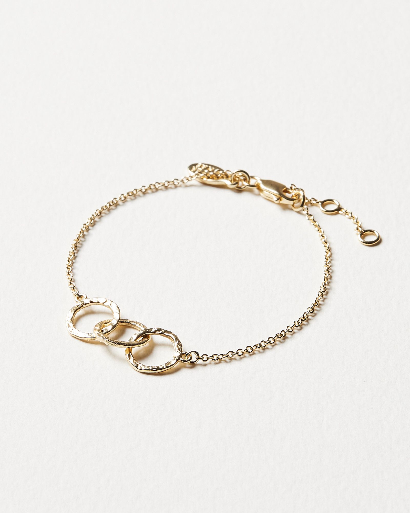 Burdock Textured Link Gold Plated Chain Bracelet | Oliver Bonas