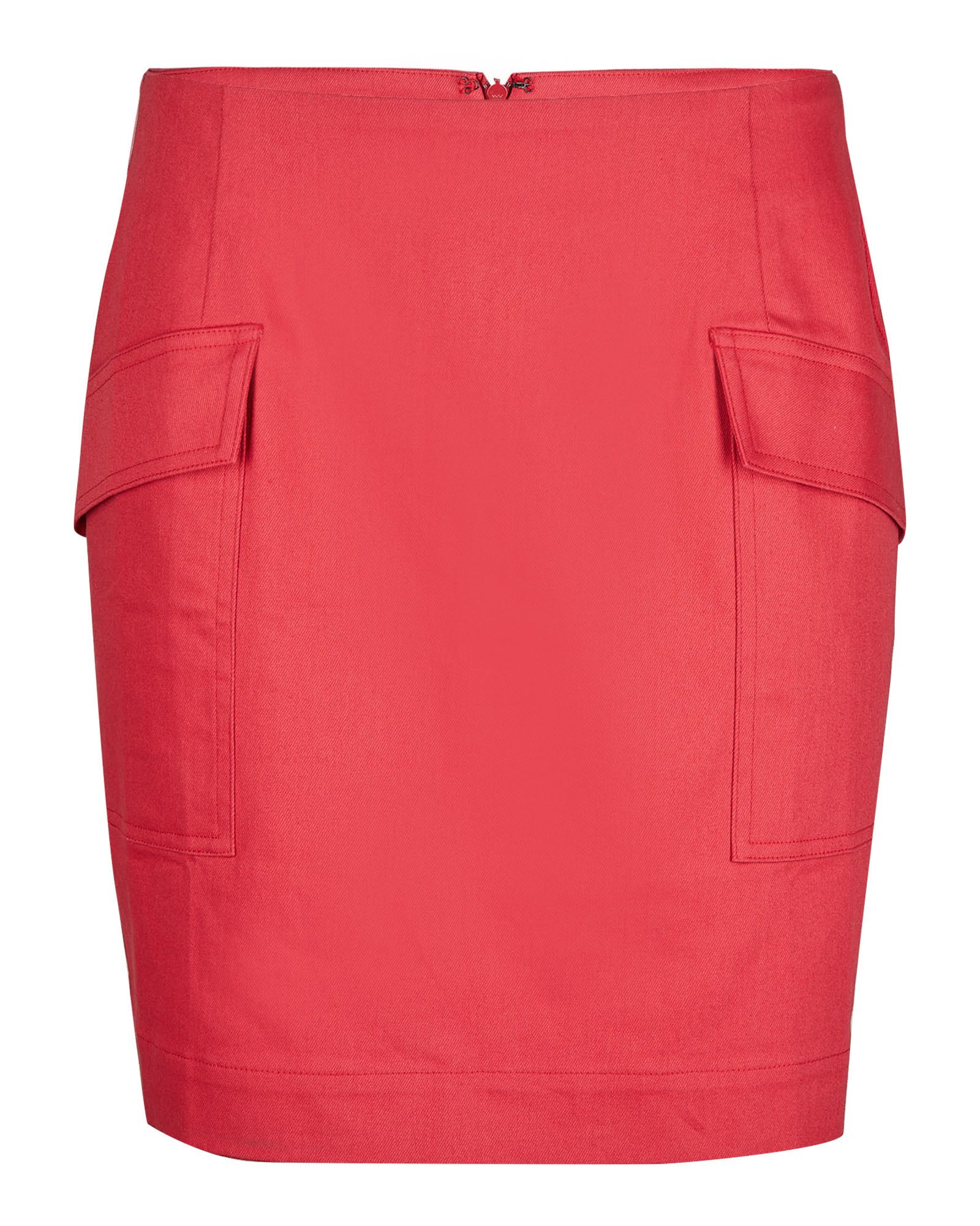 Utility Red Mini Skirt | Oliver Bonas