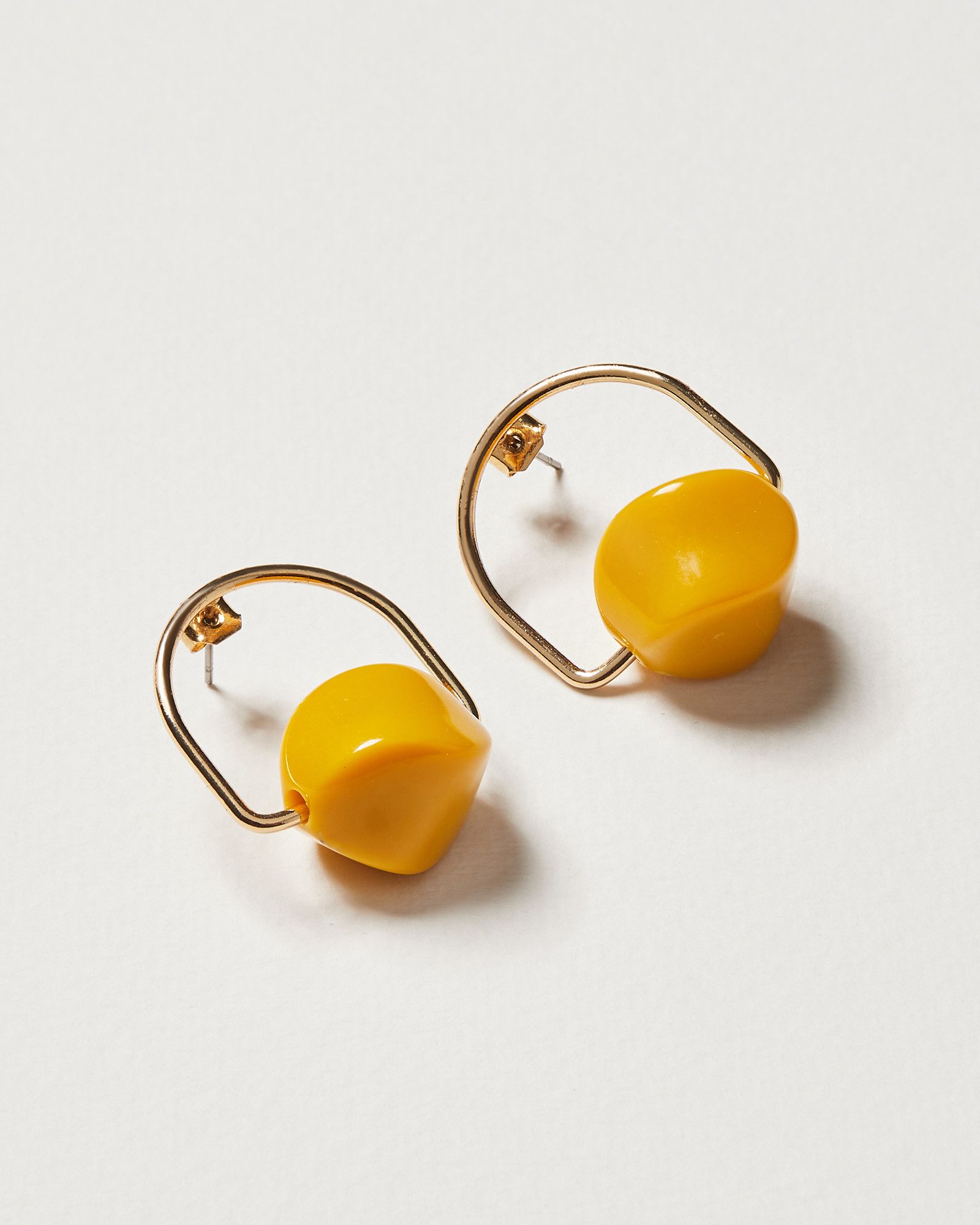 oliver bonas yellow earrings