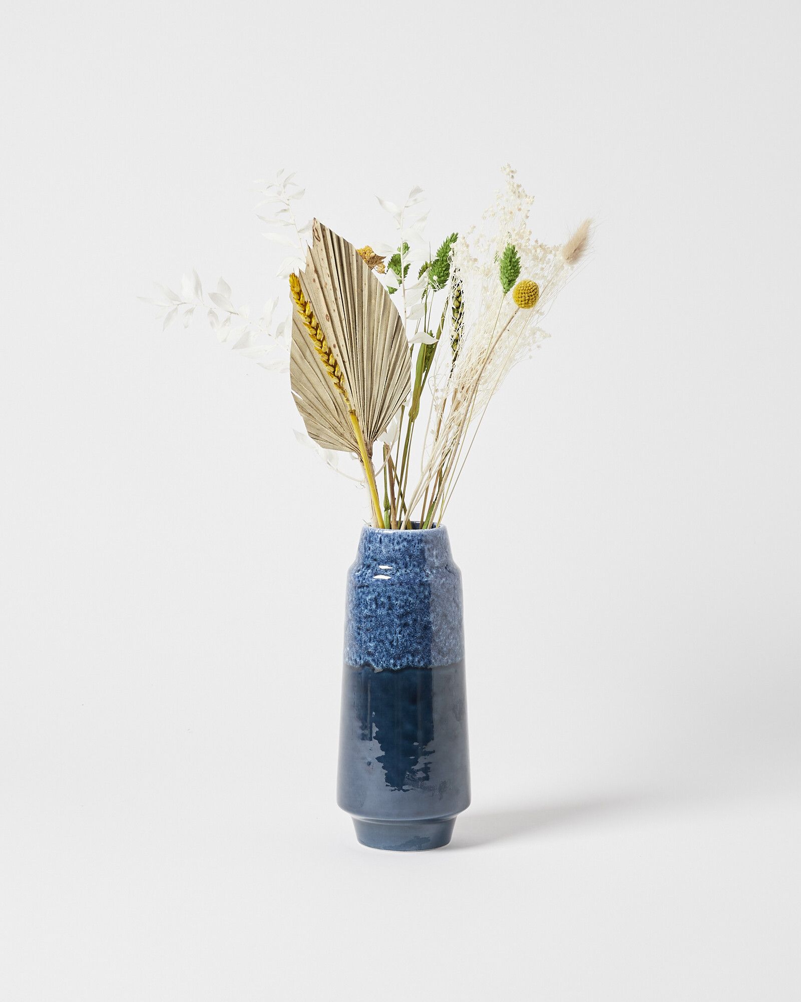 Lirio Blue Ceramic Vase | Oliver Bonas