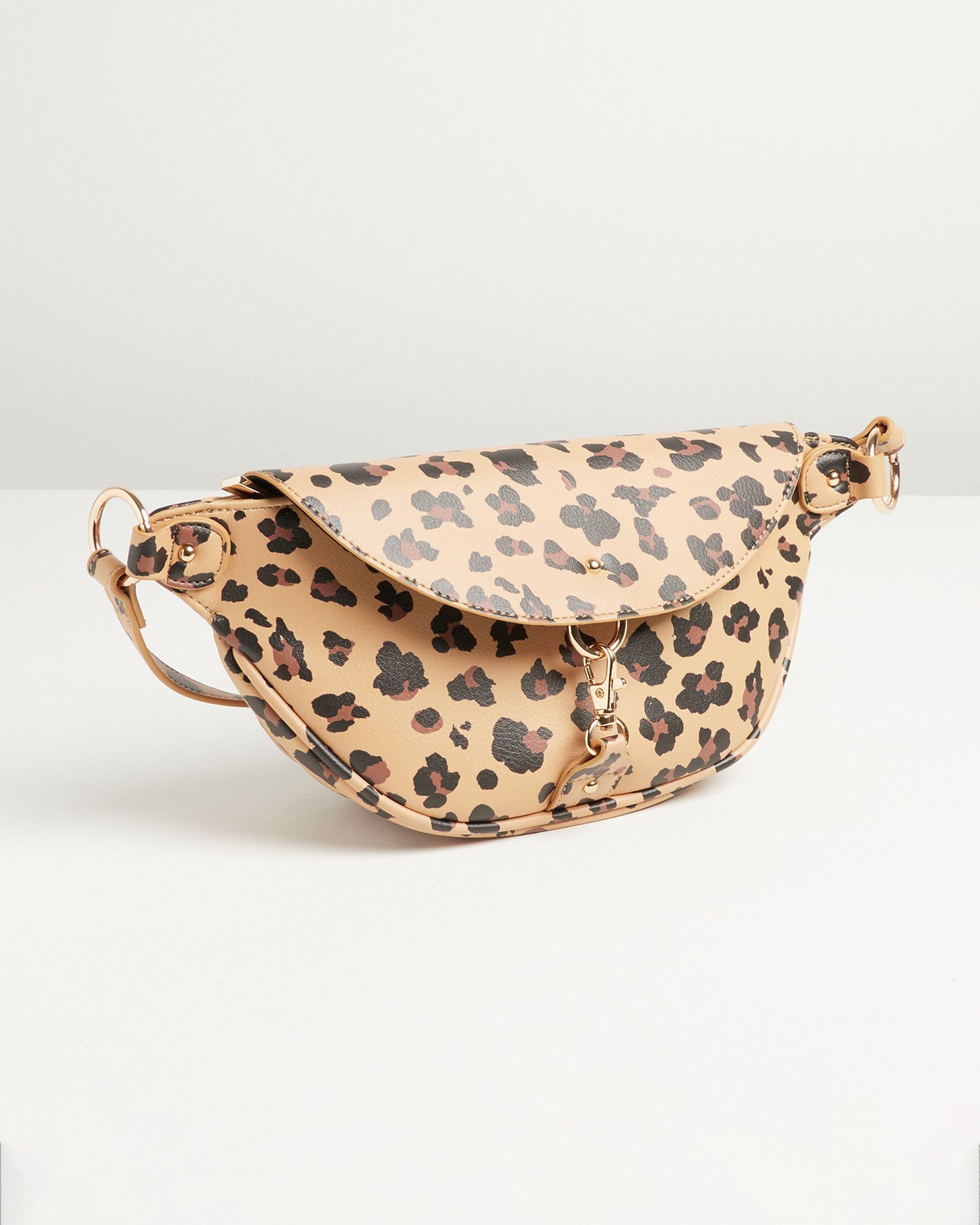 Cali Leopard Print Brown Belt Bag | Oliver Bonas