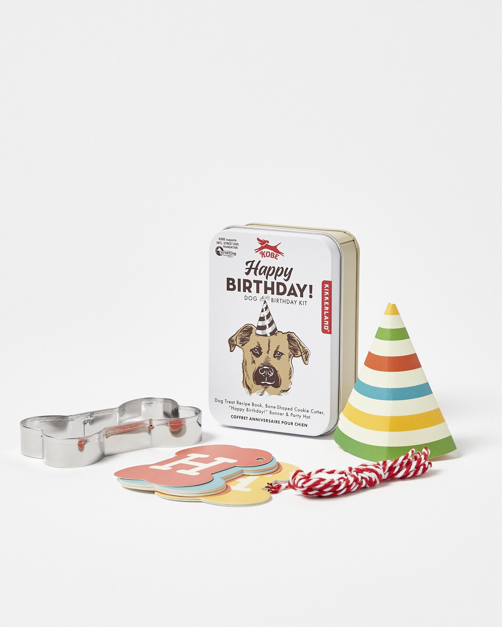 Happy Birthday Dog Treat Tin | Oliver Bonas