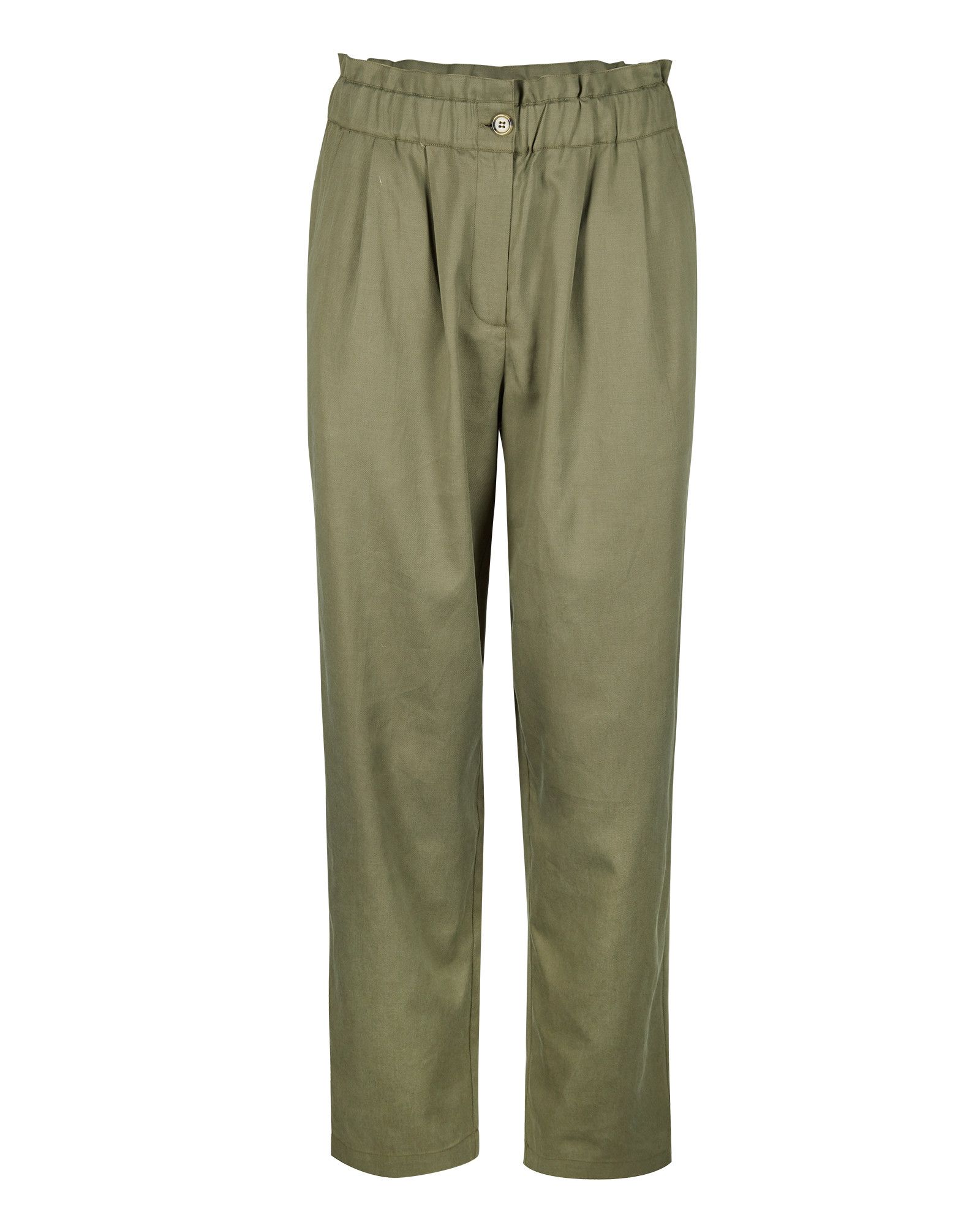 Khaki Green Woven Tapered Leg Trouser | Oliver Bonas