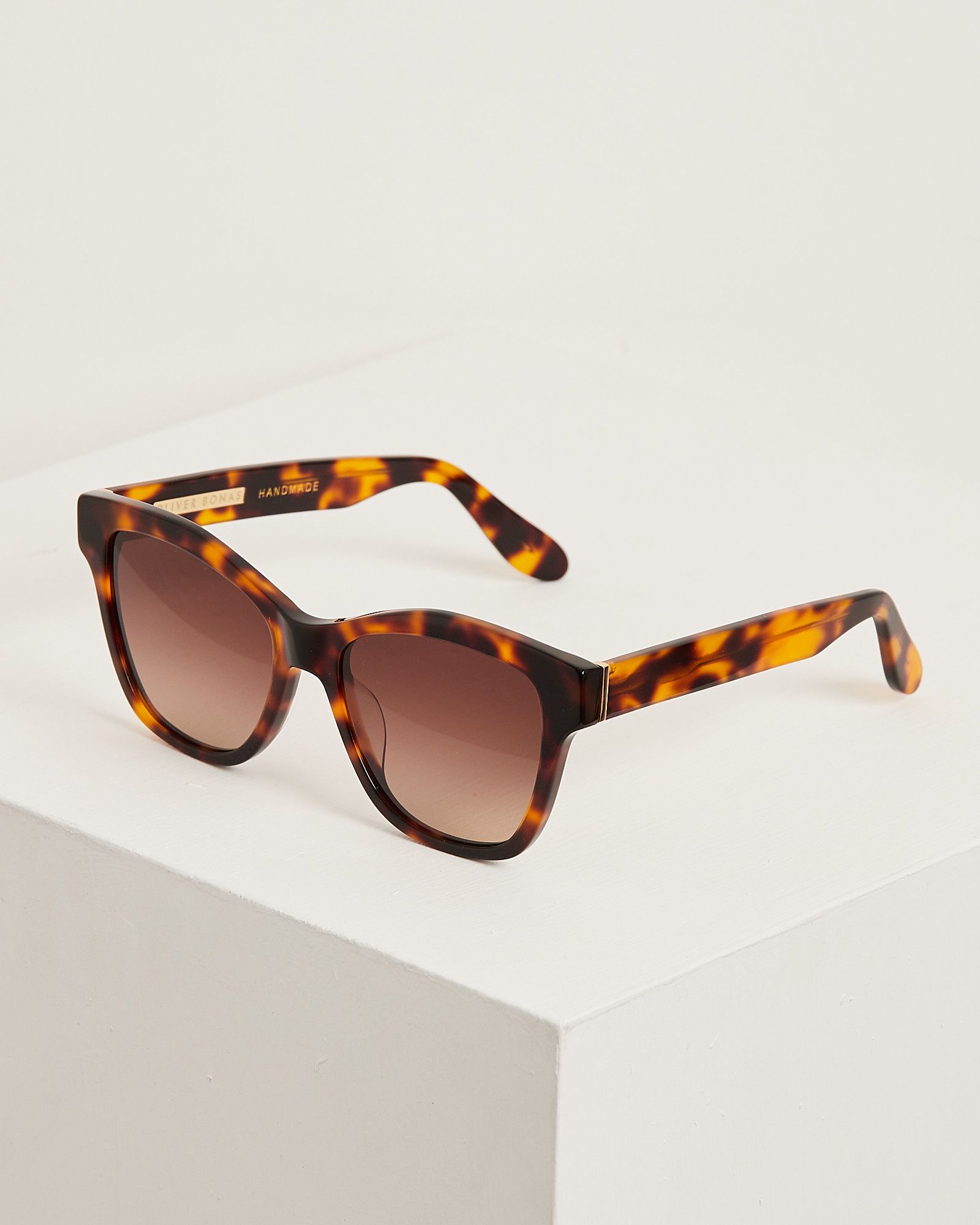 Havana Tortoiseshell Brown Acetate Square Sunglasses | Oliver Bonas