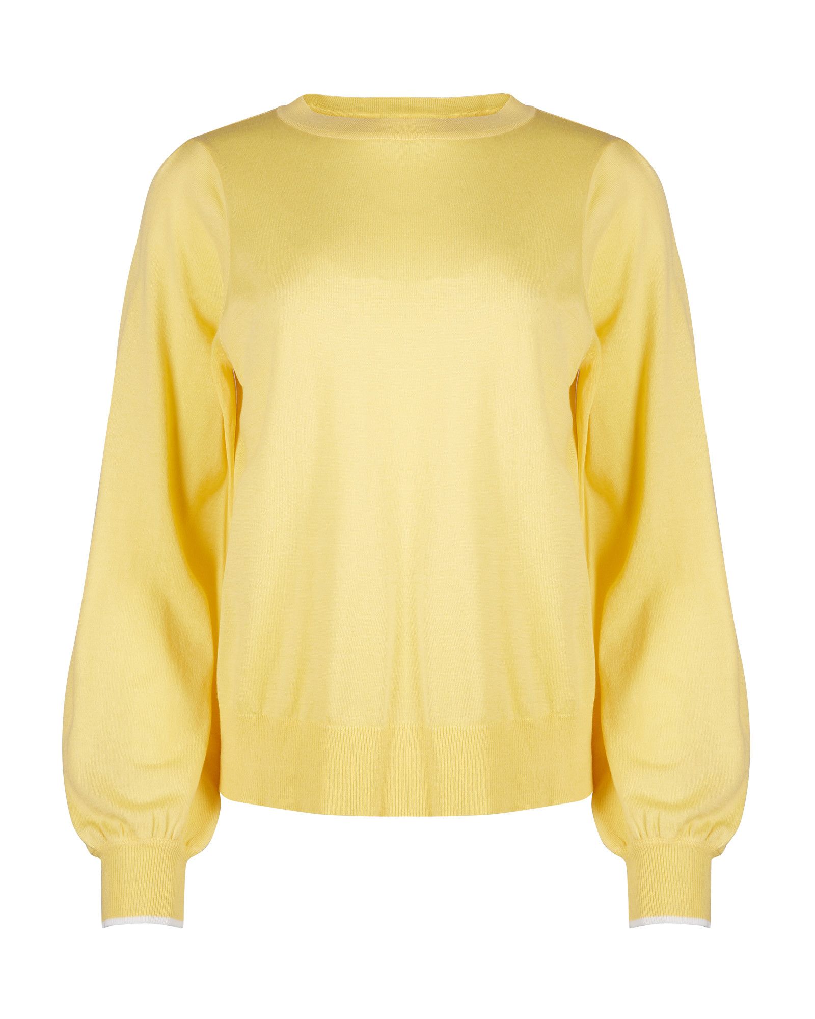 Tuck Detail Yellow Knitted Jumper | Oliver Bonas