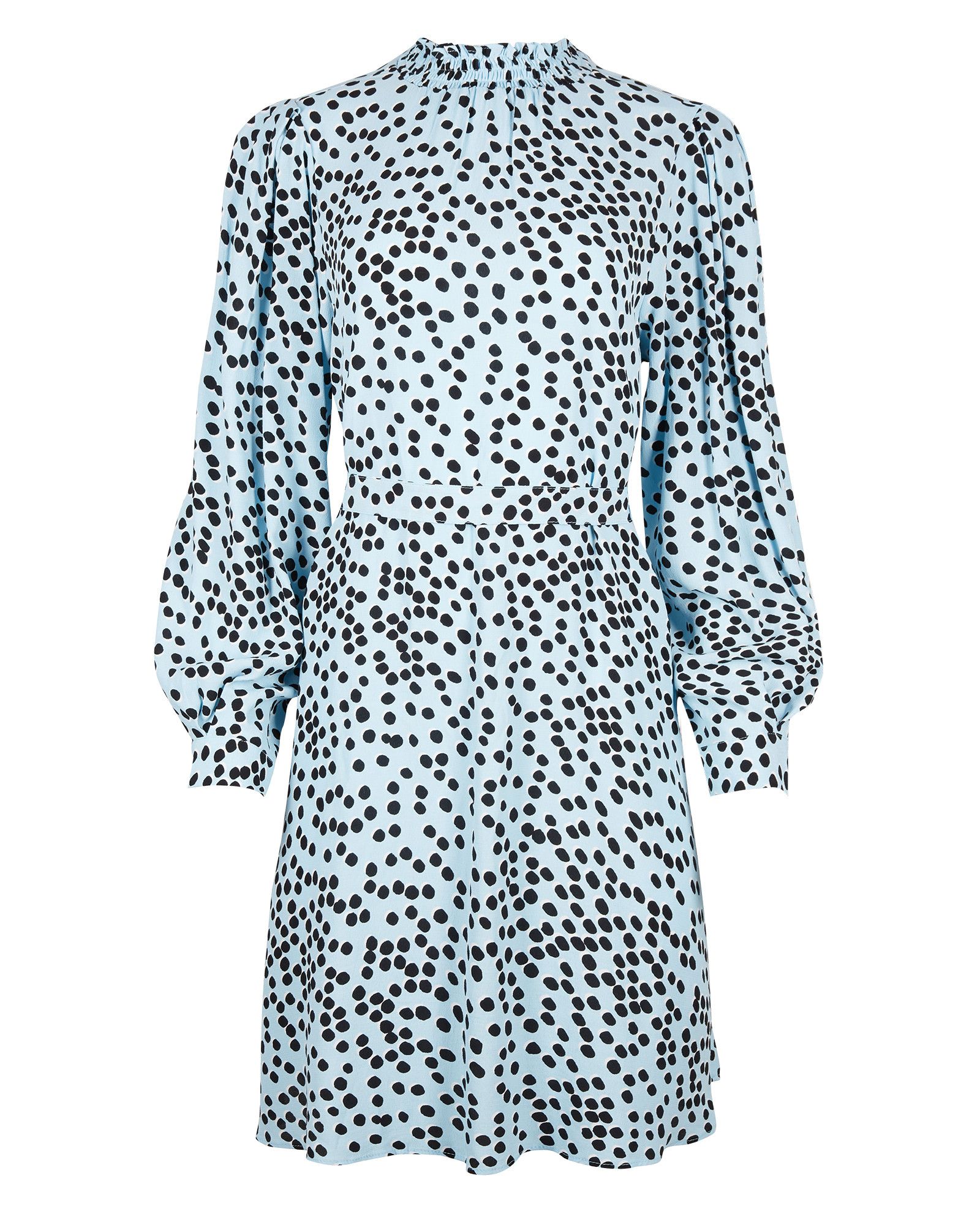 Shadow Spot Print Blue Mini Dress | Oliver Bonas