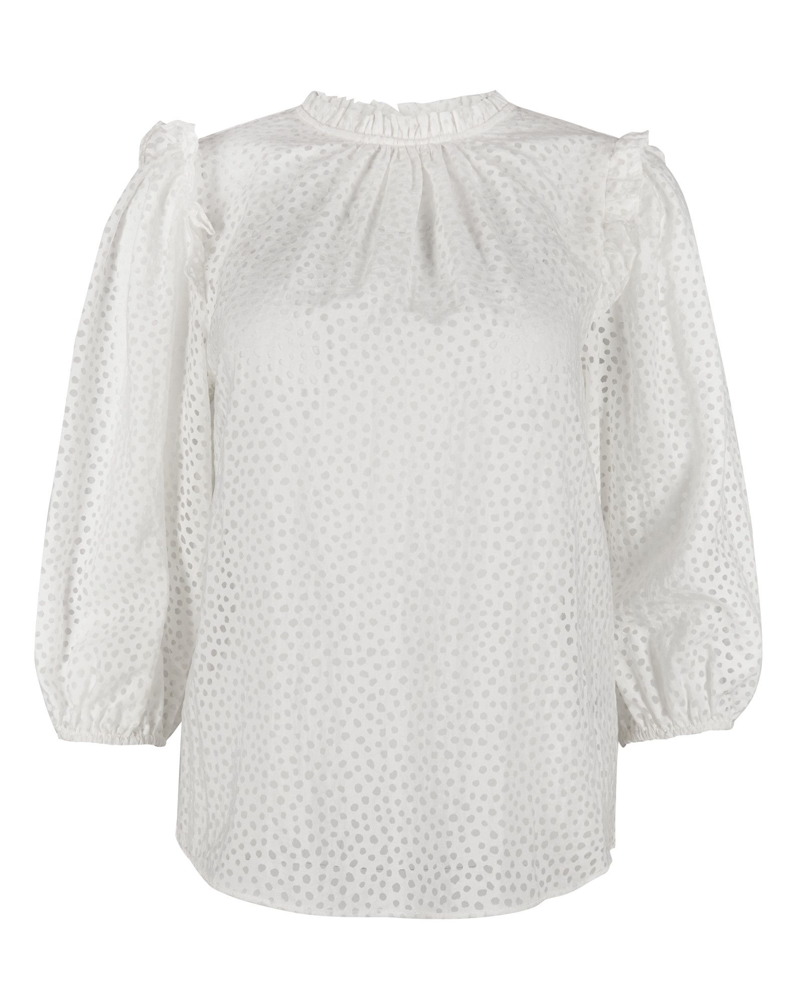 Burnout Spot White Blouse | Oliver Bonas