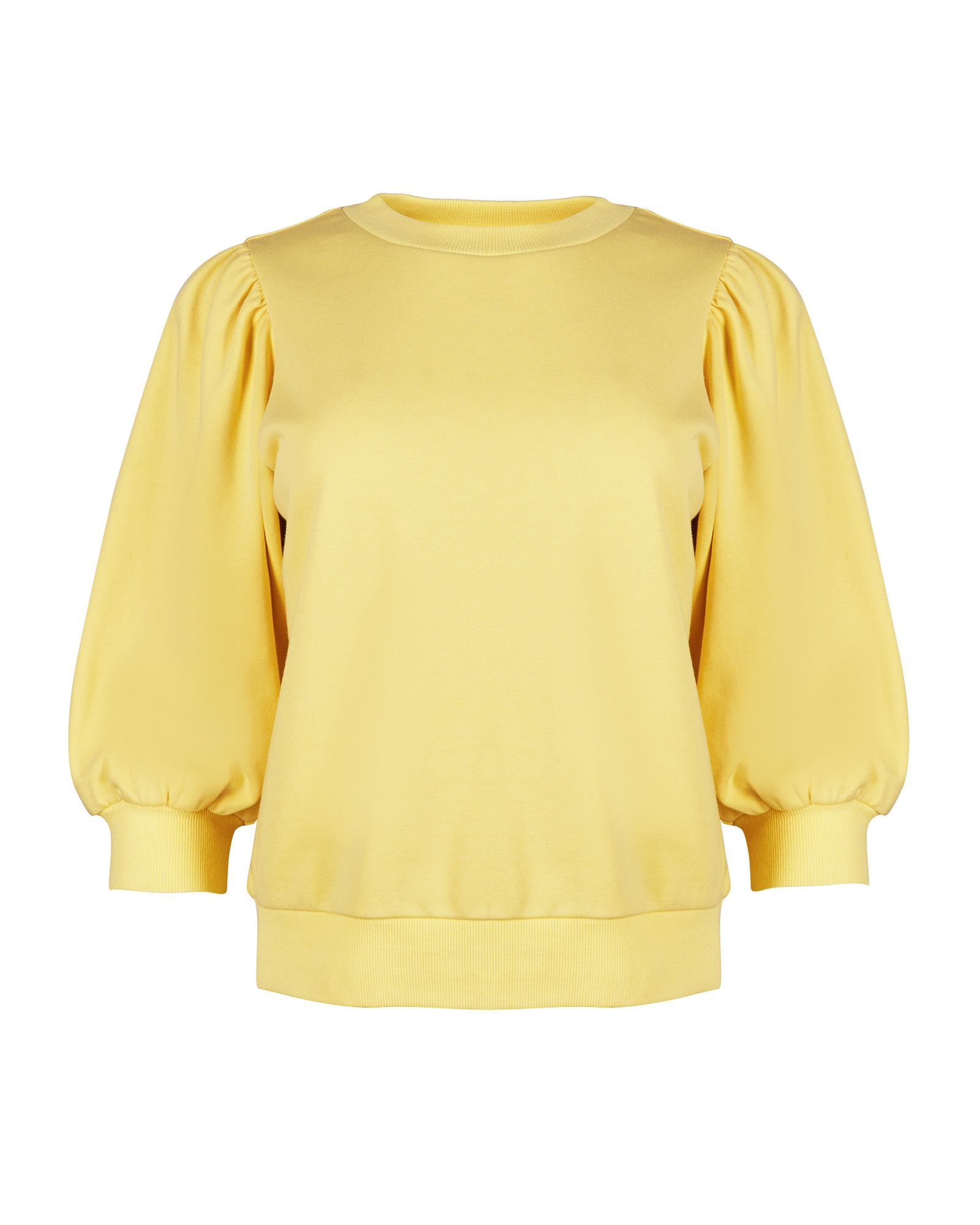 Puff Sleeve Yellow Sweatshirt | Oliver Bonas