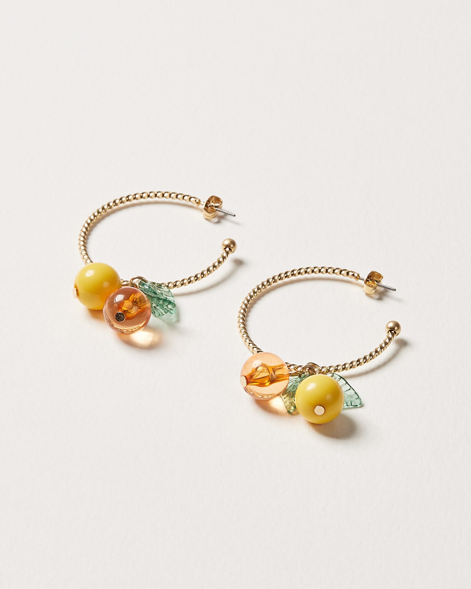 oliver bonas orange earrings