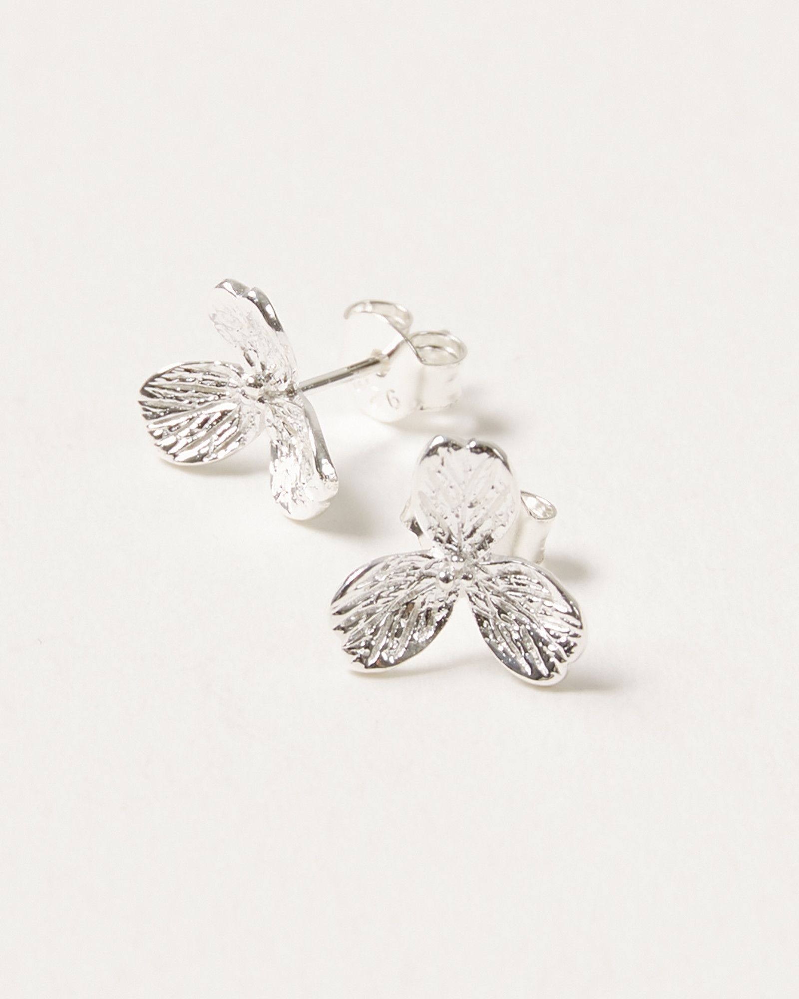 Orchid Flower 925 Silver Stud Earrings | Oliver Bonas