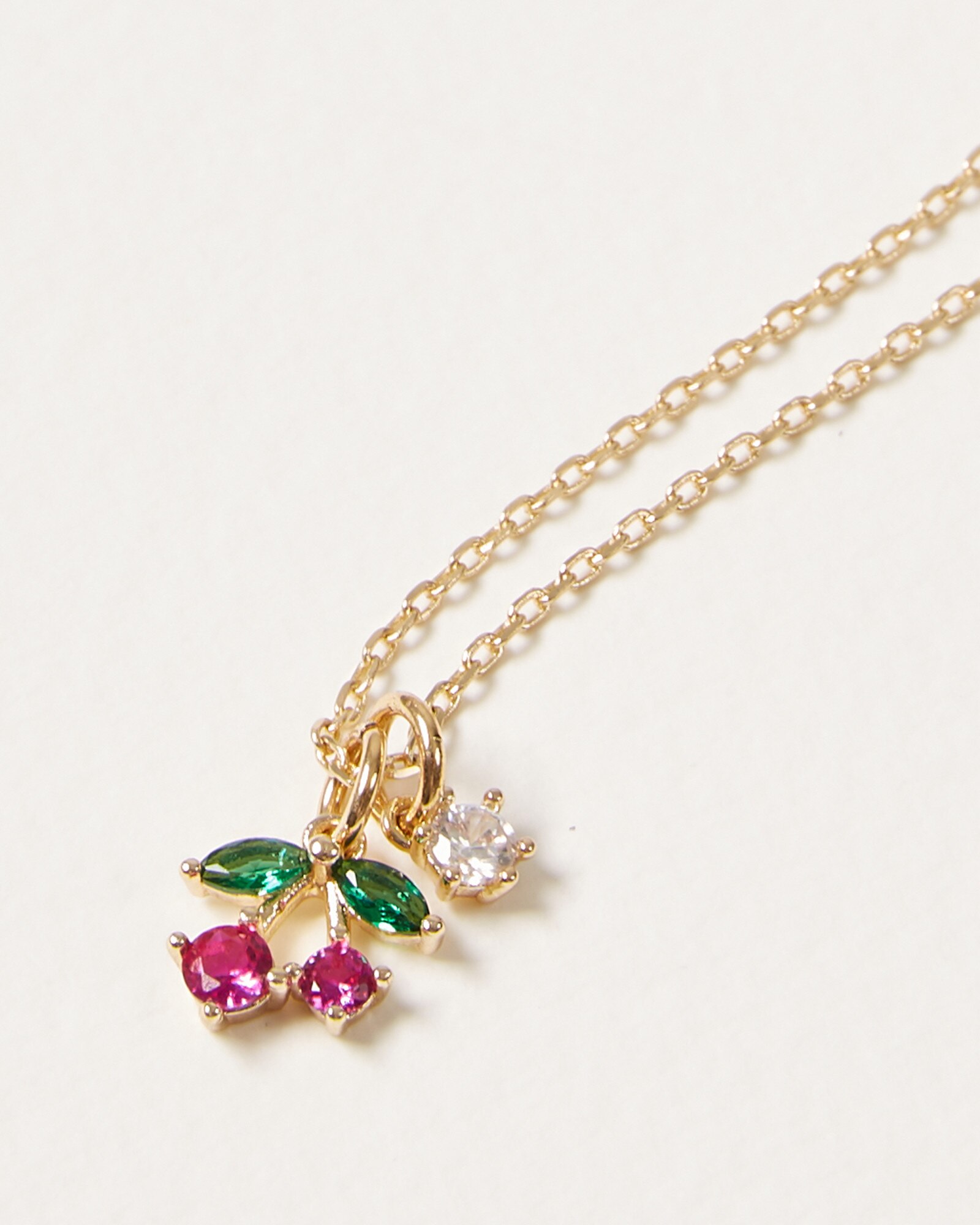 Morello Cherry Charm Pendant Necklace | Oliver Bonas