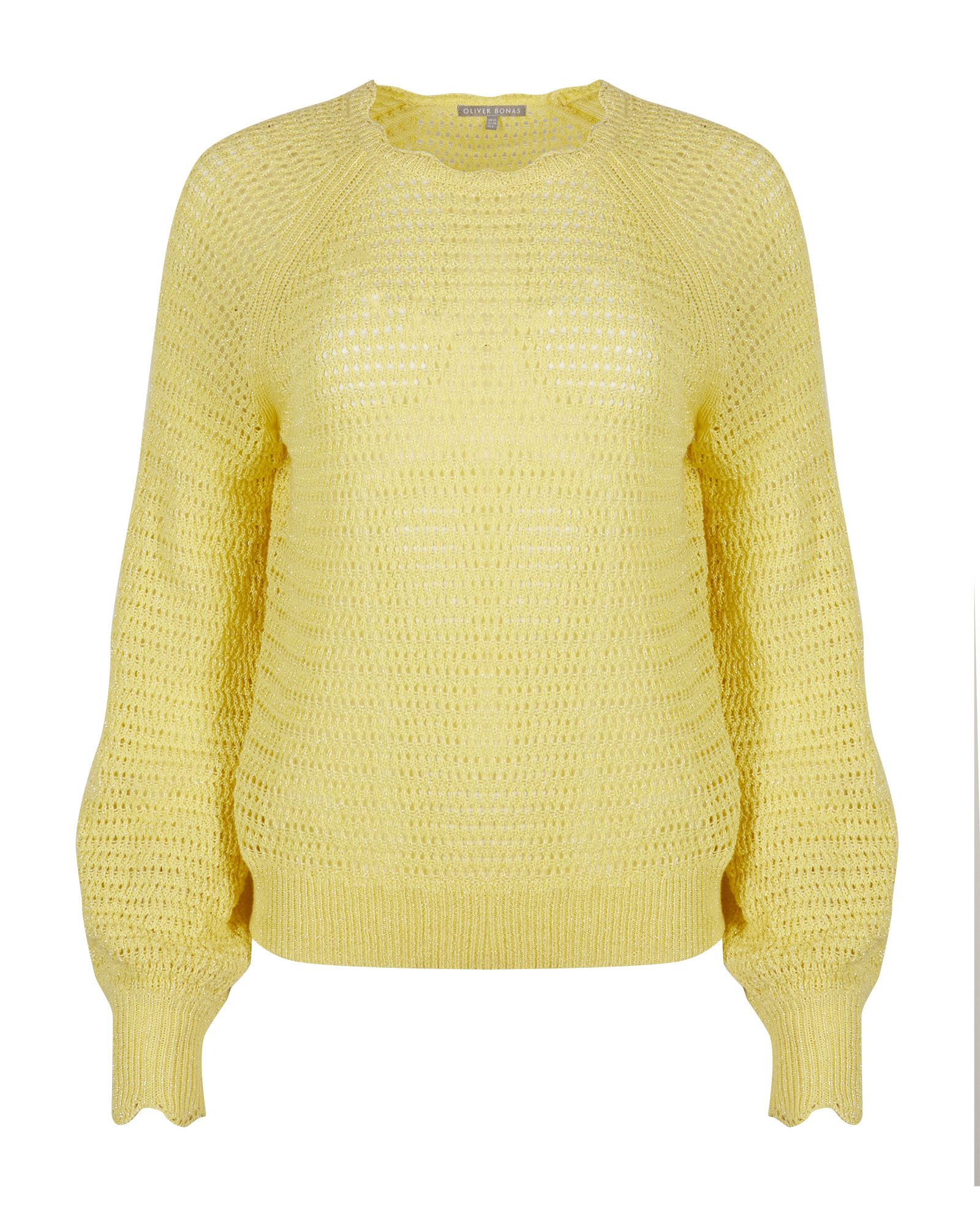 Sparkle Stitch Yellow Knitted Jumper | Oliver Bonas IE