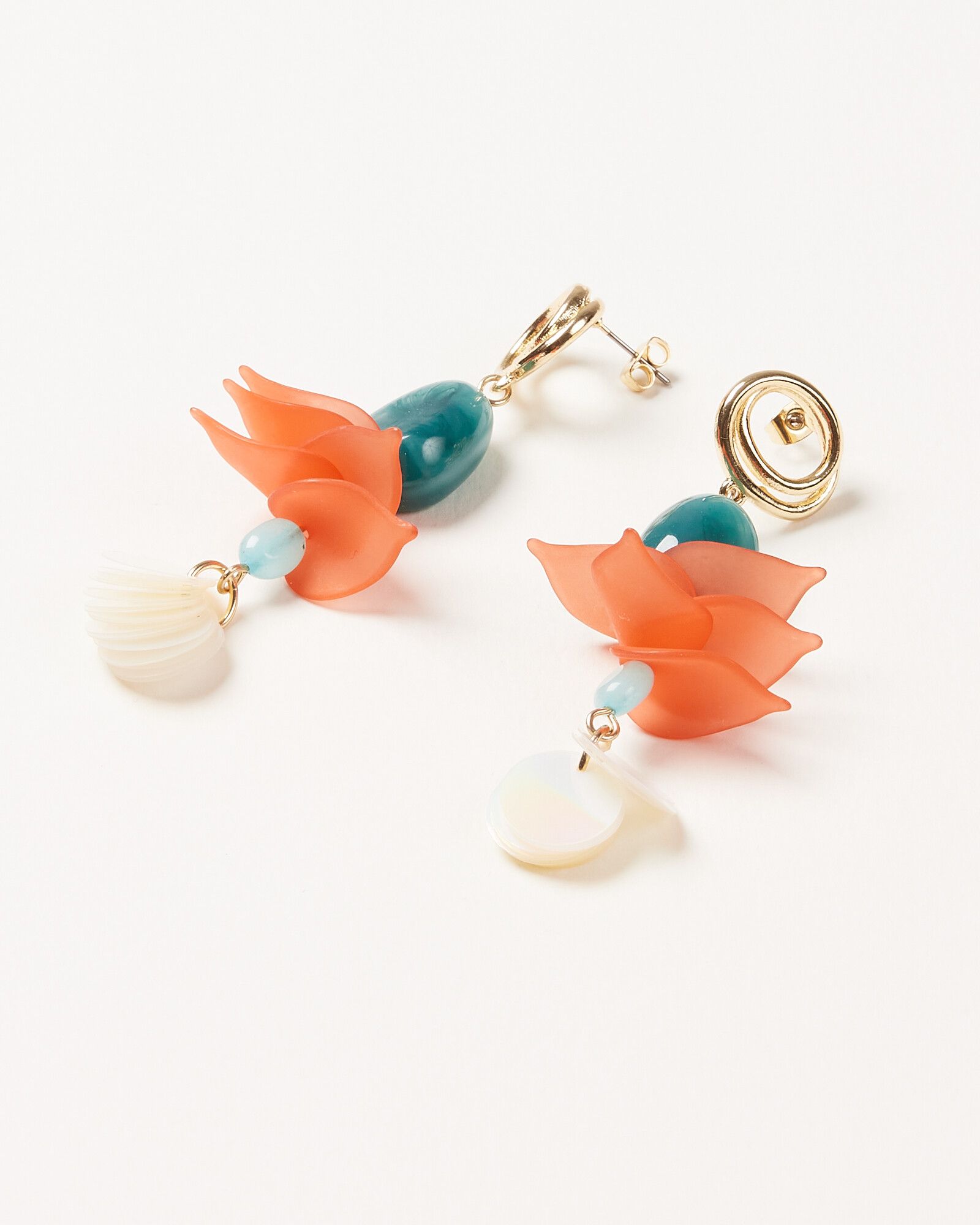 Arpina Sequin Petal & Loop Drop Earrings | Oliver Bonas