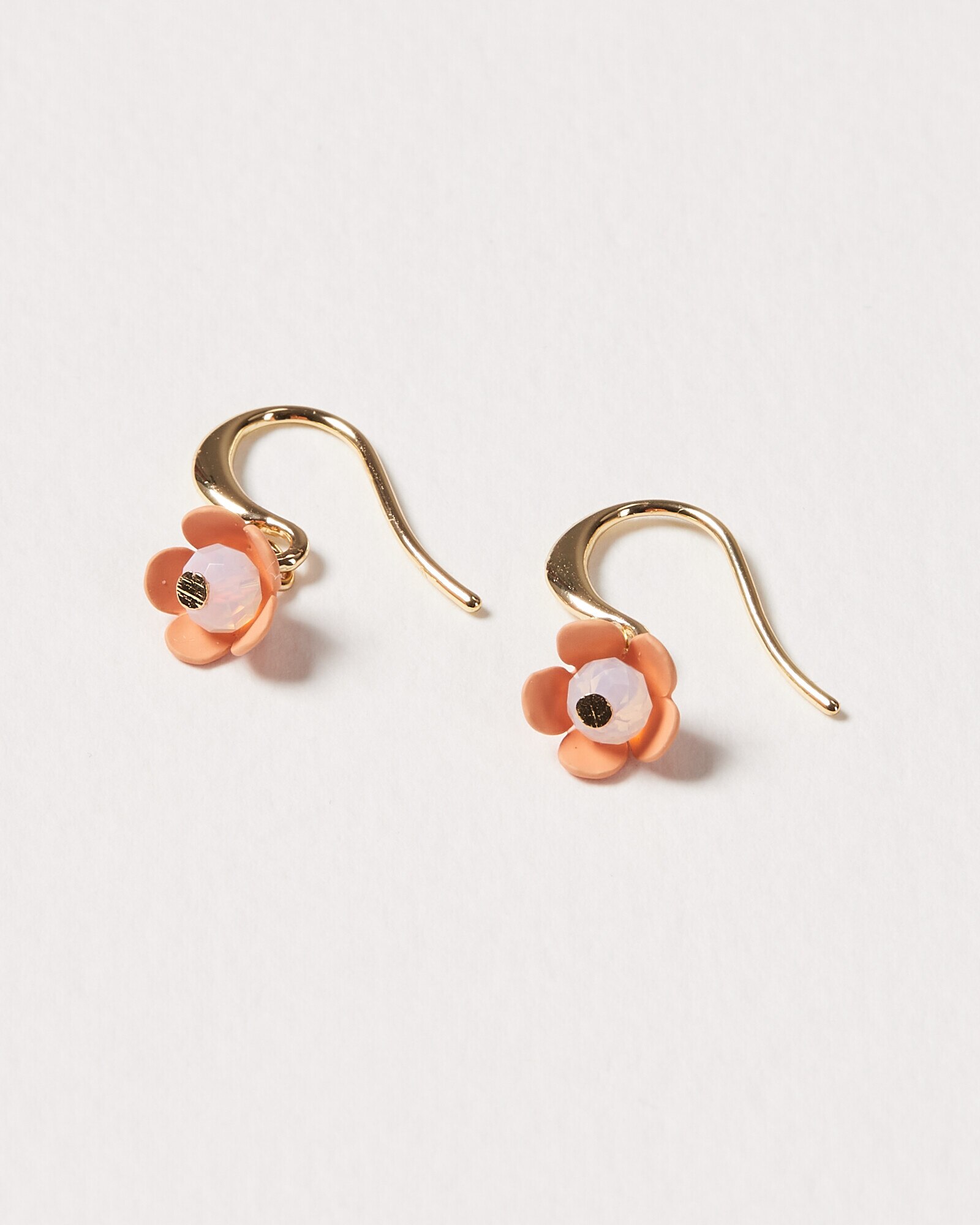 oliver bonas orange earrings