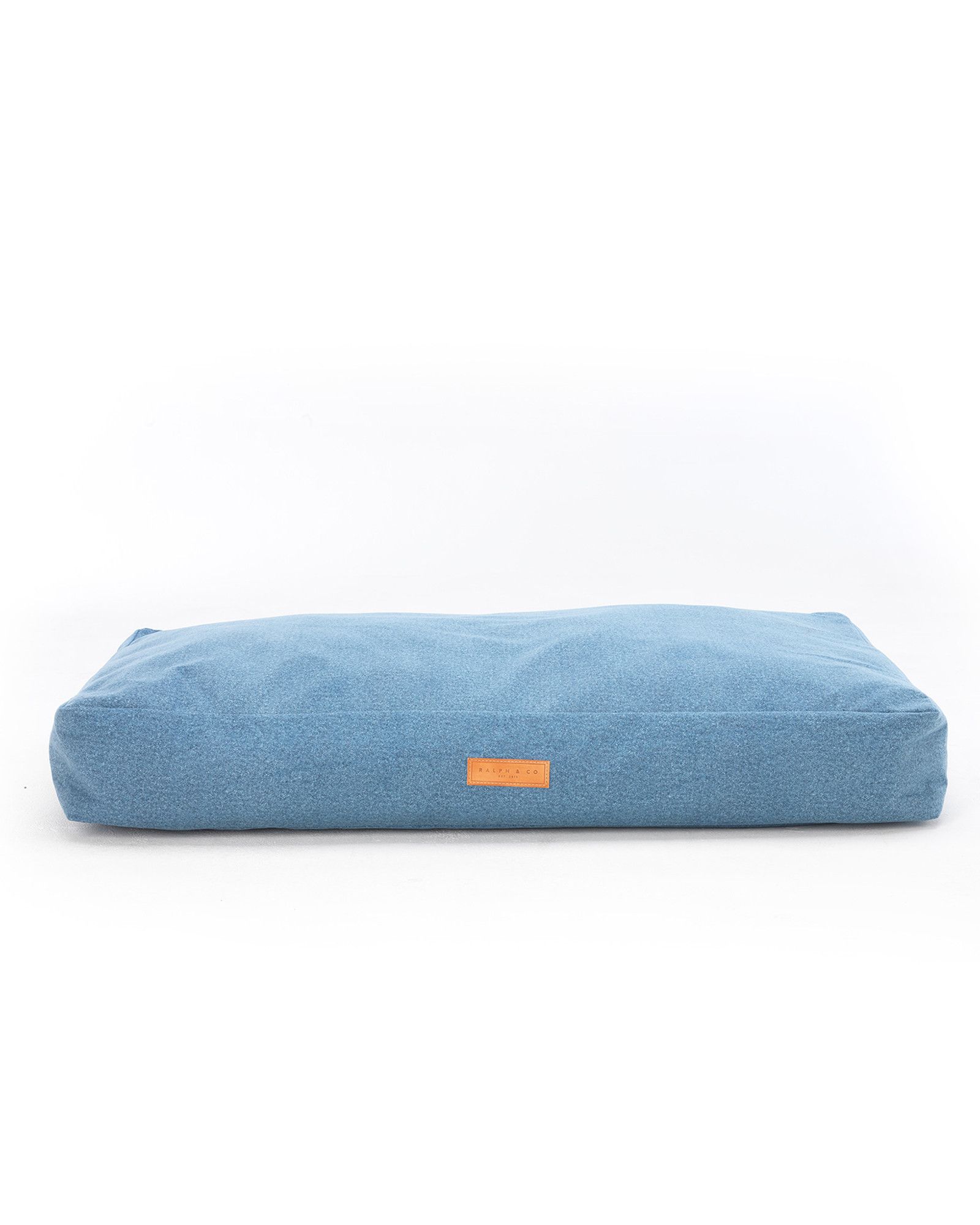 Rayleigh Pillow Blue Chenille Dog Bed | Oliver Bonas