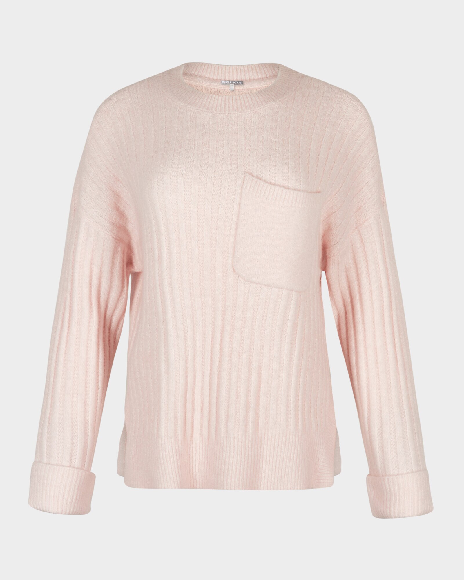 Pale pink deals ribbed jumper