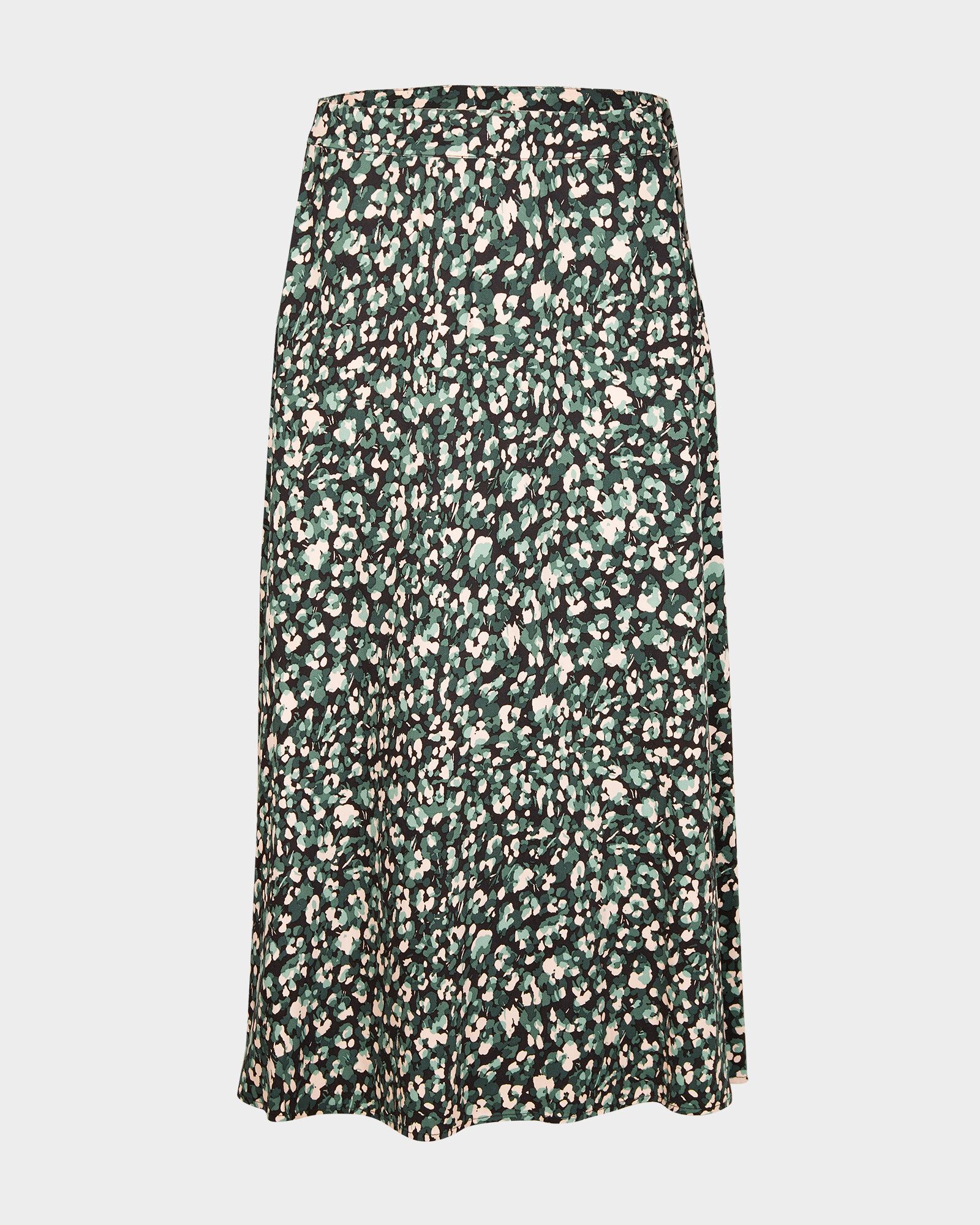 Textured Animal Print Green Midi Skirt | Oliver Bonas