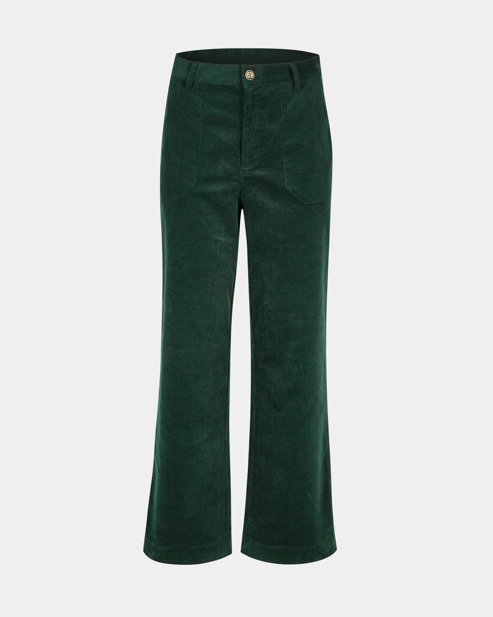 Only wide leg cord trousers in green | ASOS
