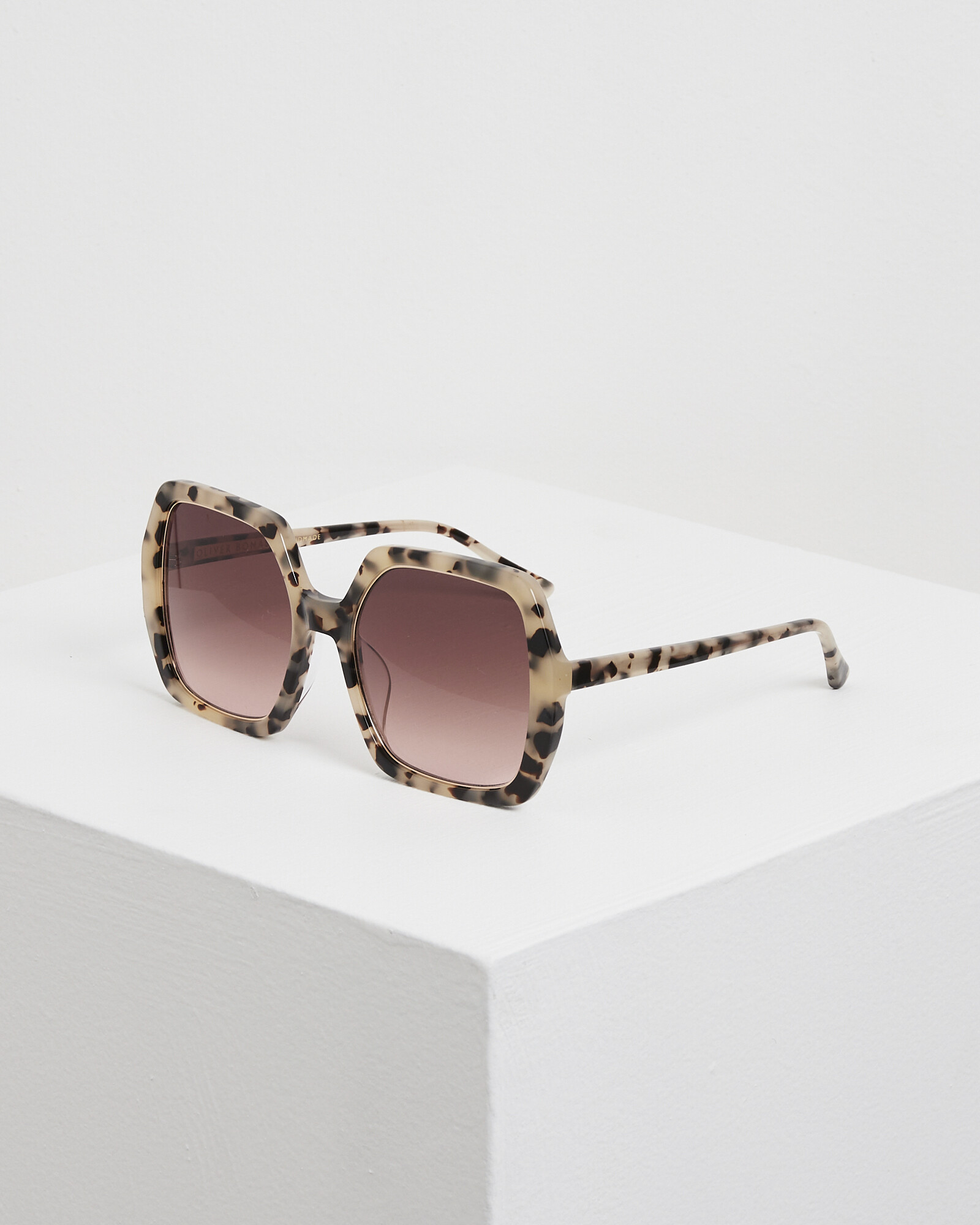 Oversized Glam Faux Tortoiseshell And Metal Acetate Sunglasses Oliver Bonas