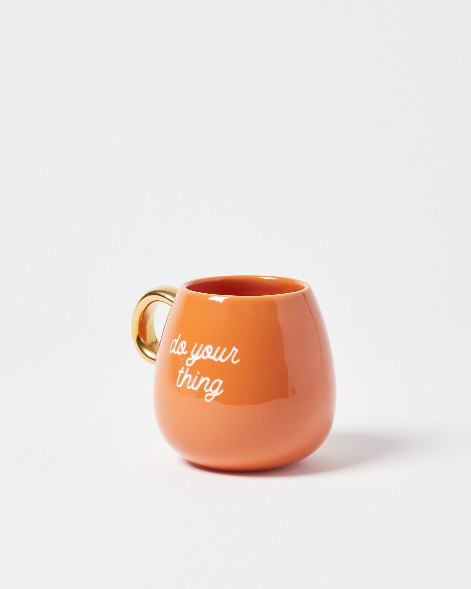 Do Your Thing Yellow Ceramic Mug Oliver Bonas Us