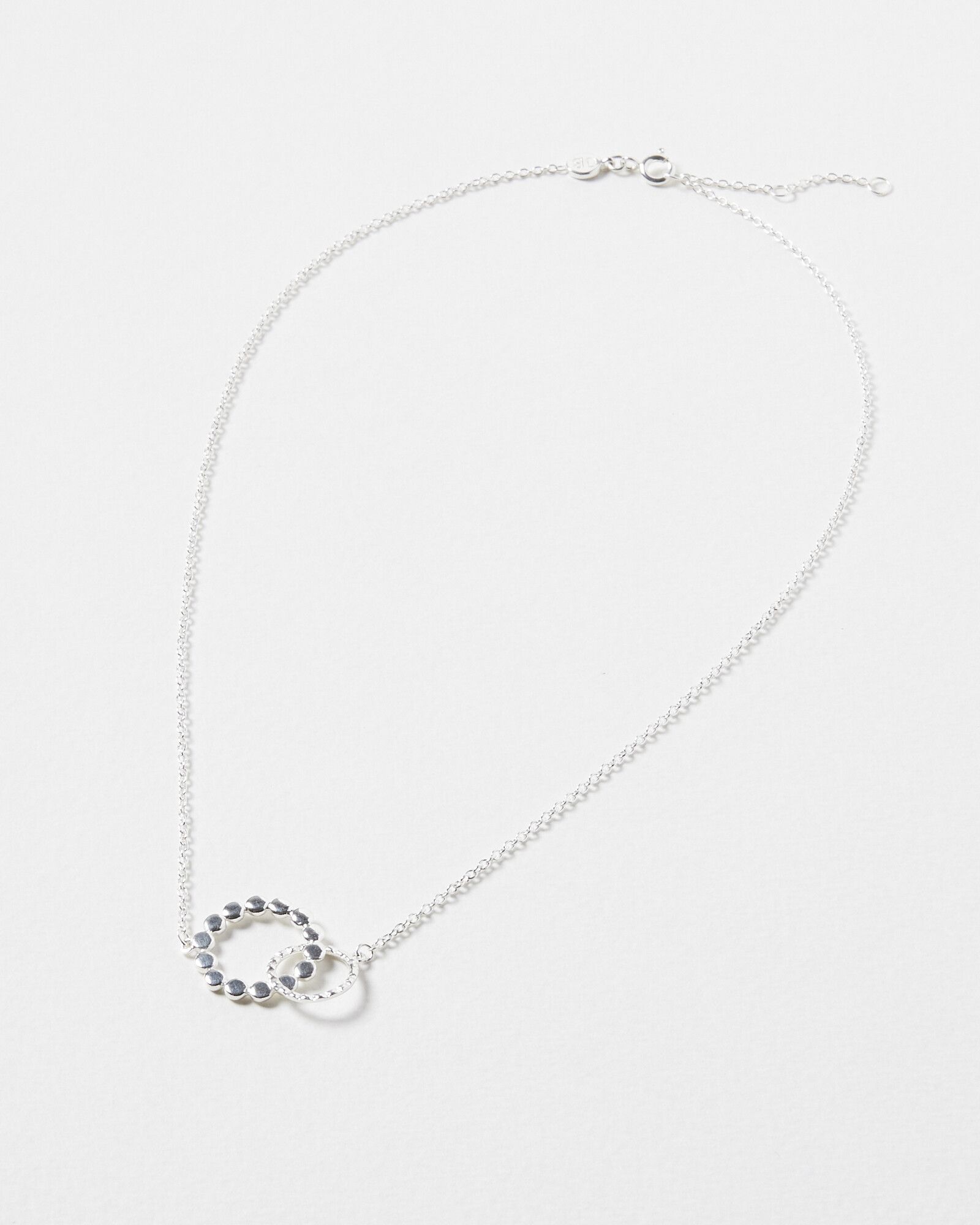 Ilaria Loop Interlinked Silver Necklace | Oliver Bonas