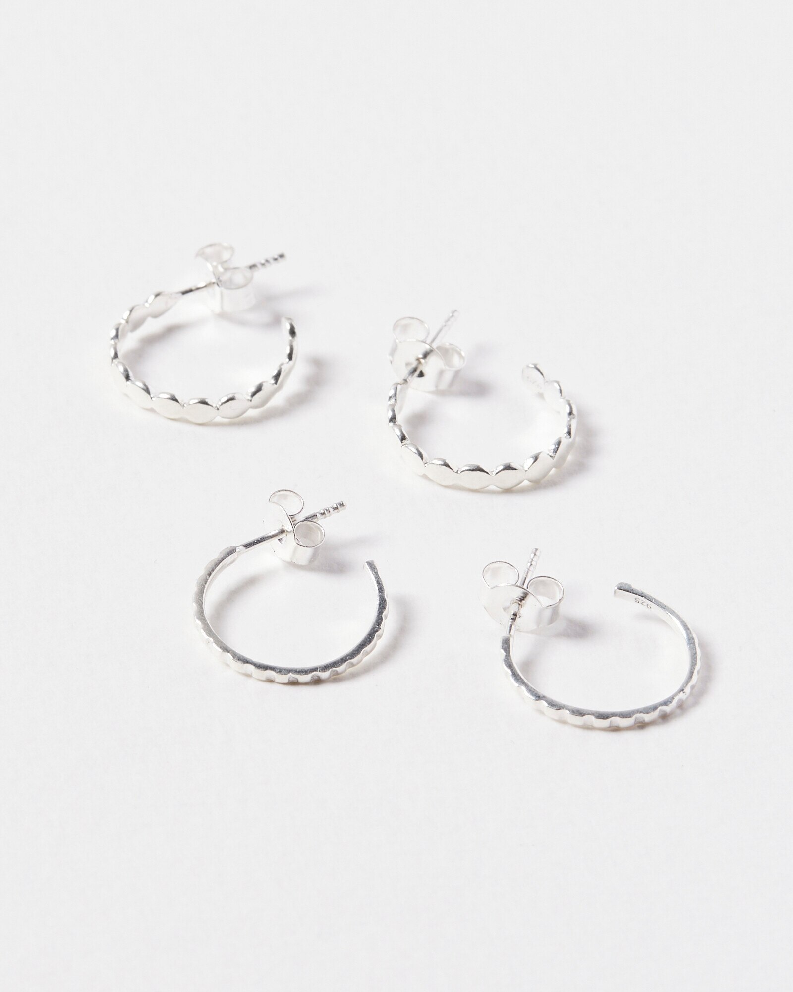 silver hoop earrings oliver bonas