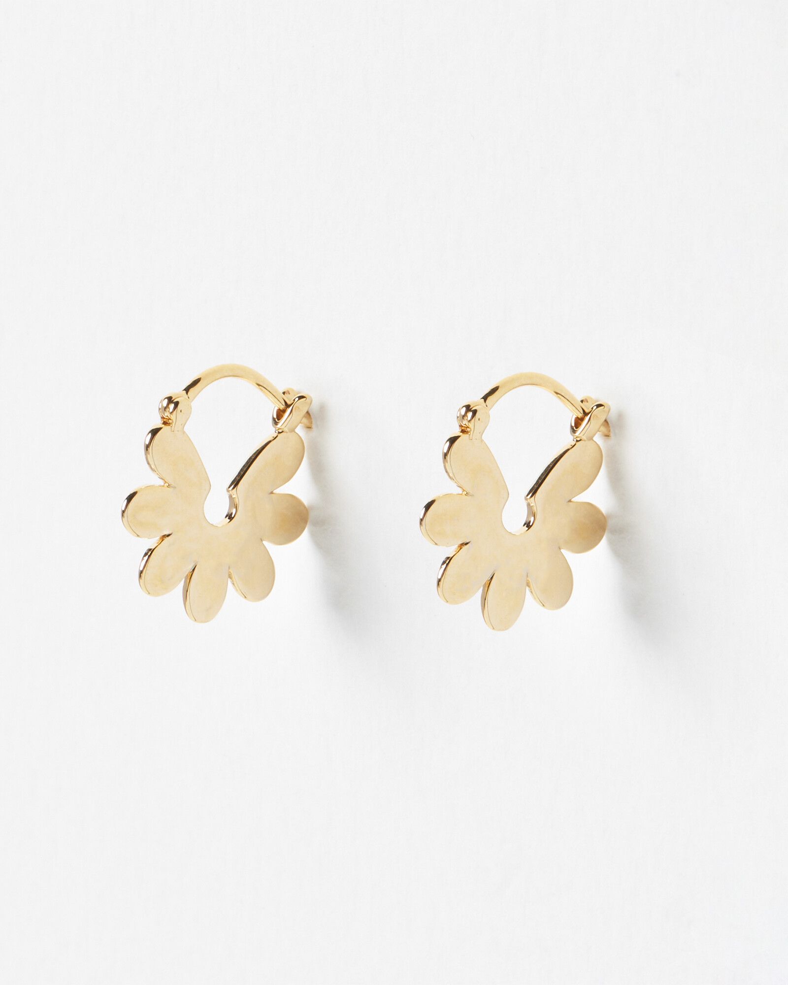 Indra Mini Flower Hoop Earrings | Oliver Bonas